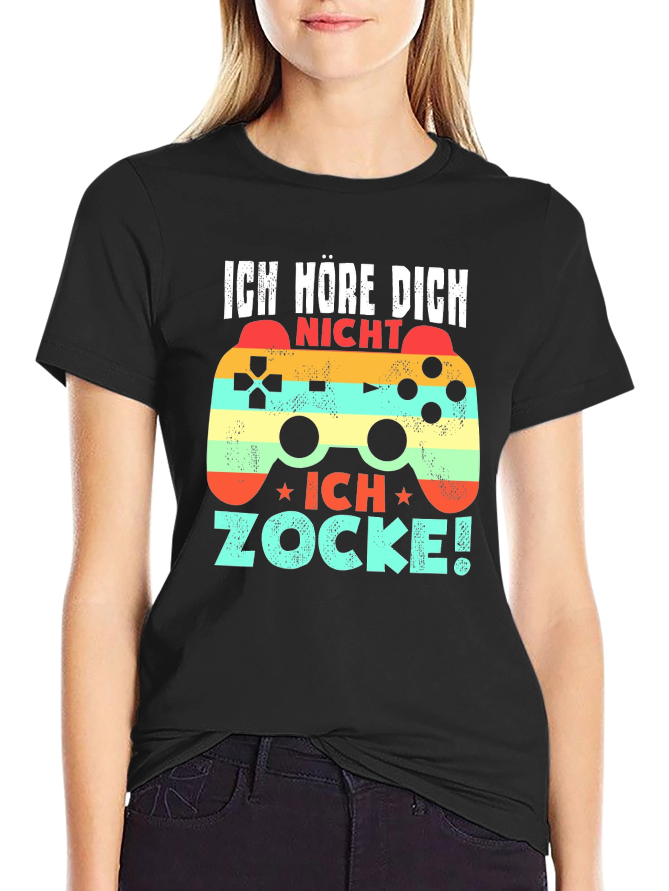 Black Gamer T-Shirt - Ich Zocke! view 2
