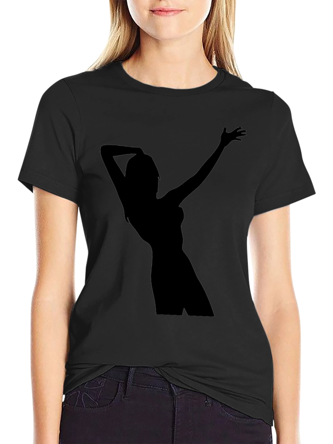 Black Silhouette Graphic Tee - Black view 2