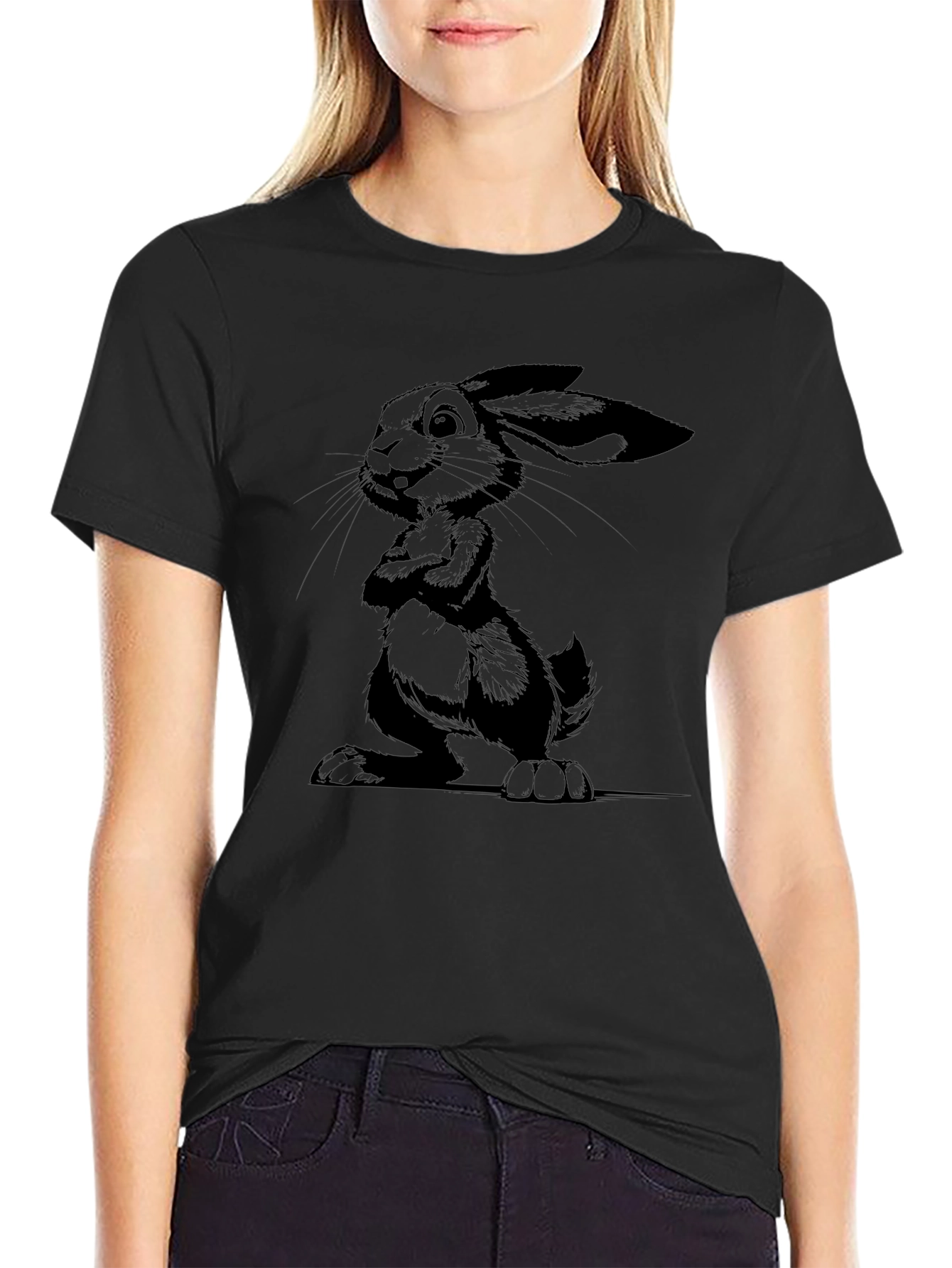 Black Black Rabbit Graphic Tee - Men's Stylish Casual Shirt view 2