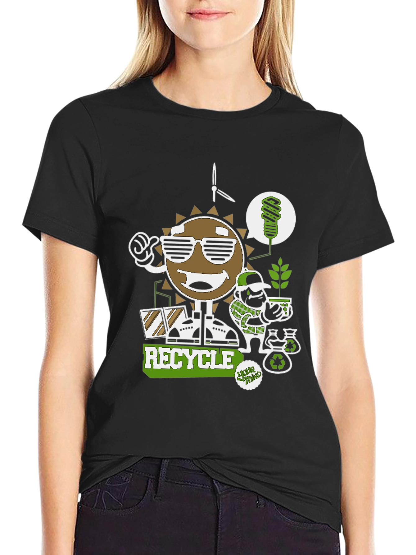 Eco-Friendly Graphic T-Shirt - Recycle Design - 2