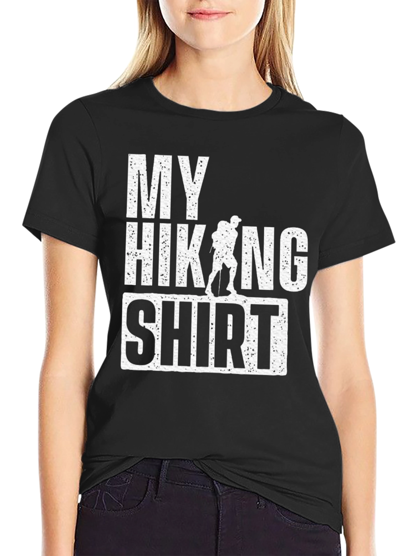 Black My Hiking Shirt - Funny Hiker Tee view 2
