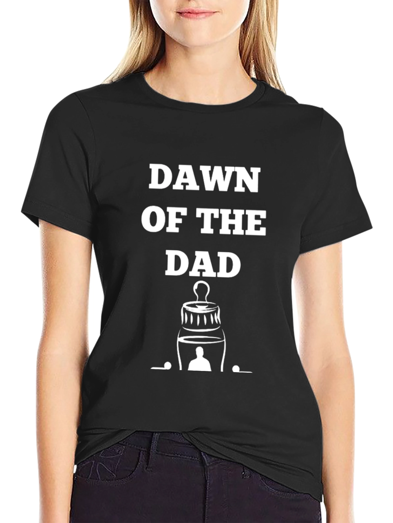 Black Dawn of the Dad T-Shirt - New Father Gift view 2