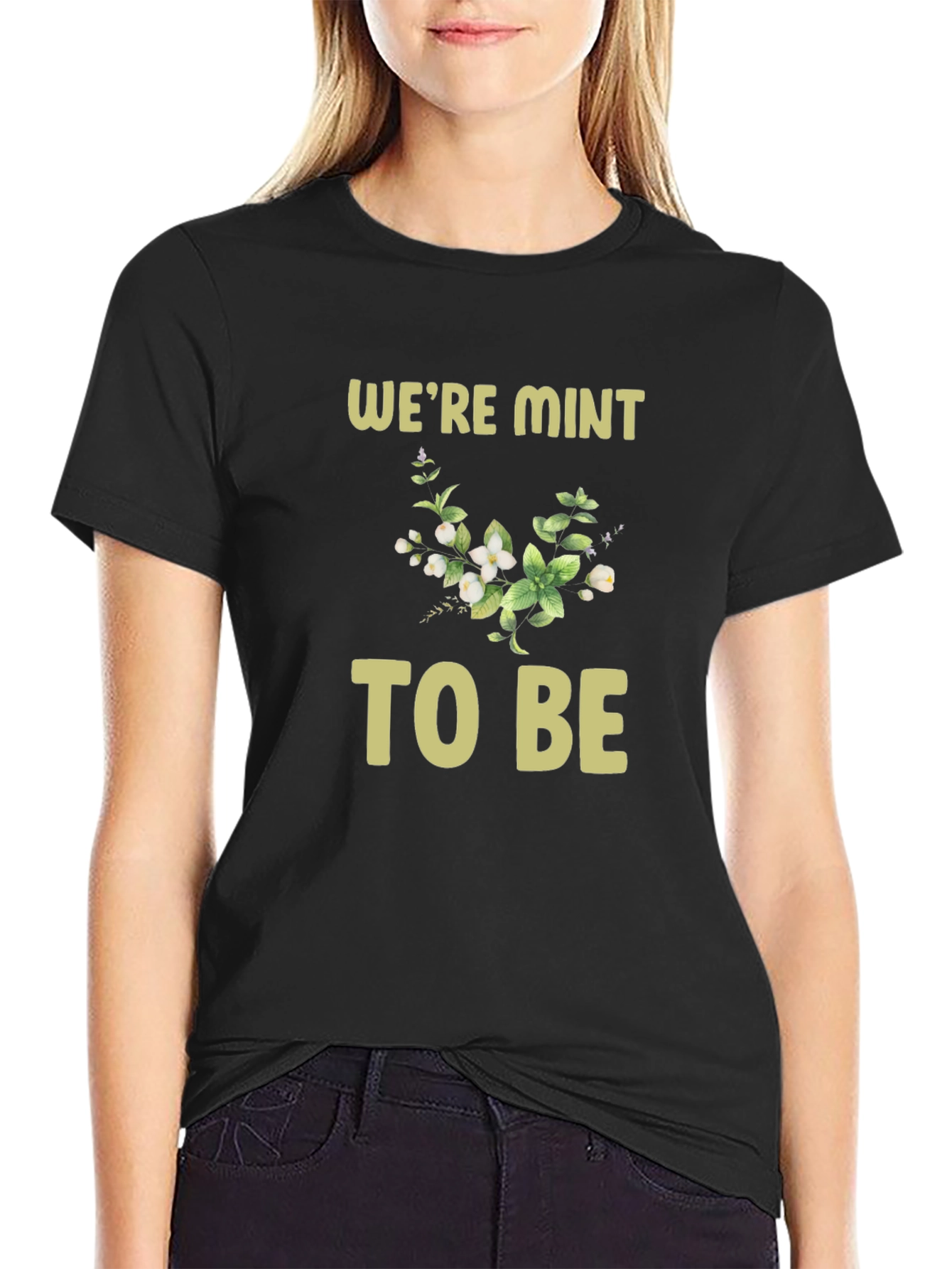 Black We're Mint to Be Graphic Tee view 2