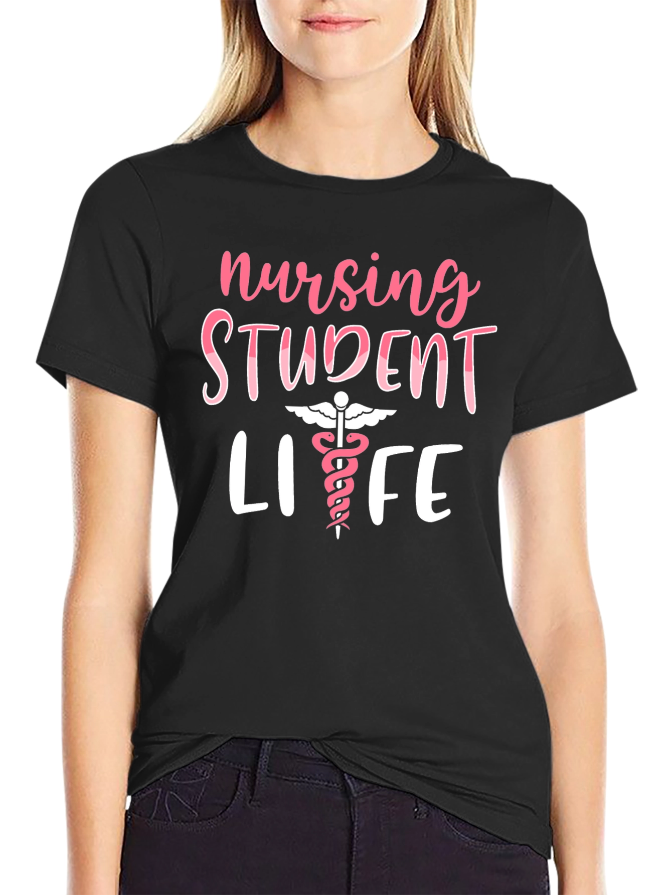 Black Nursing Student Life T-Shirt - Cute & Comfy view 2