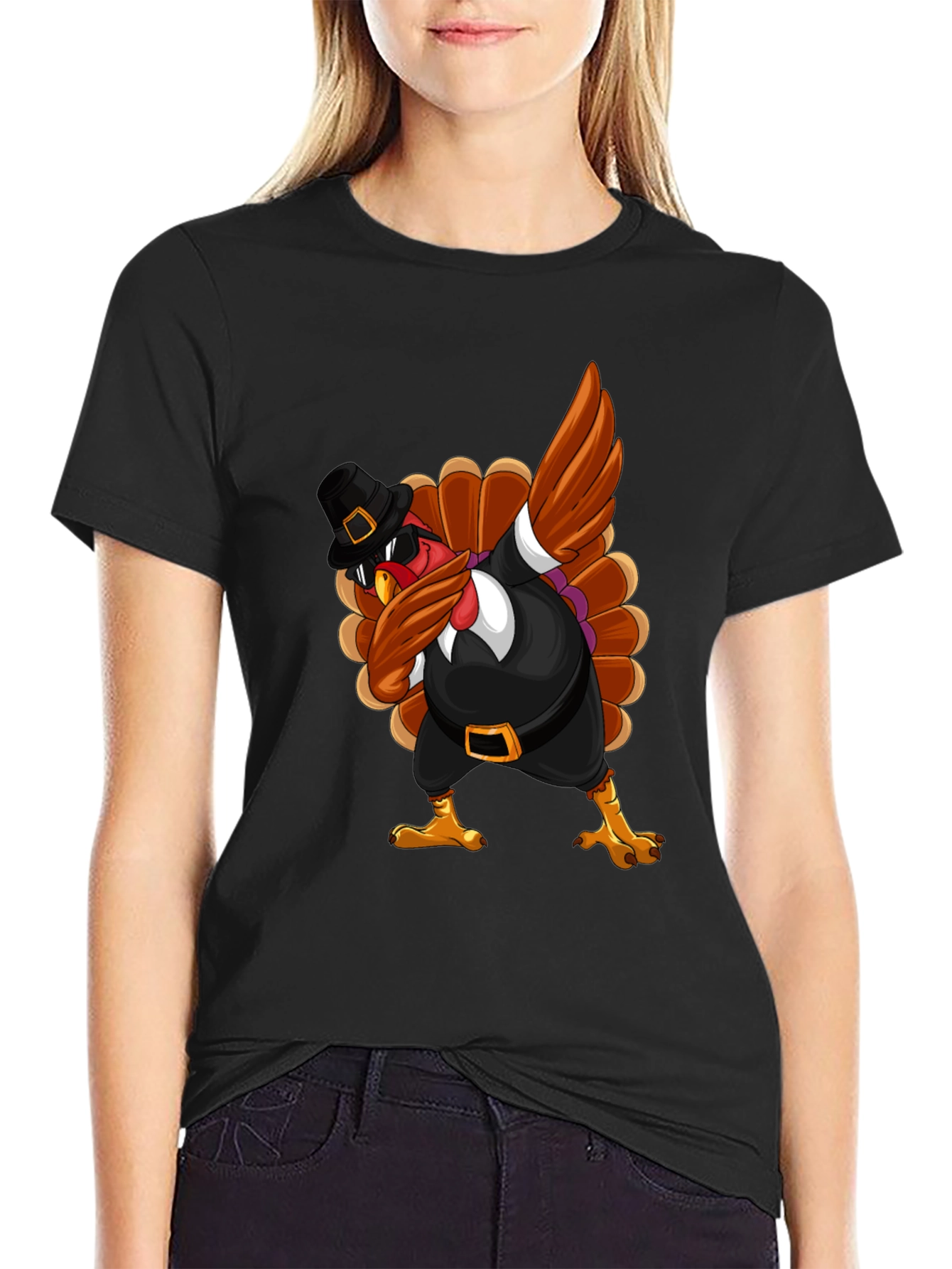 Thanksgiving Turkey Dabbing T-Shirt - 2