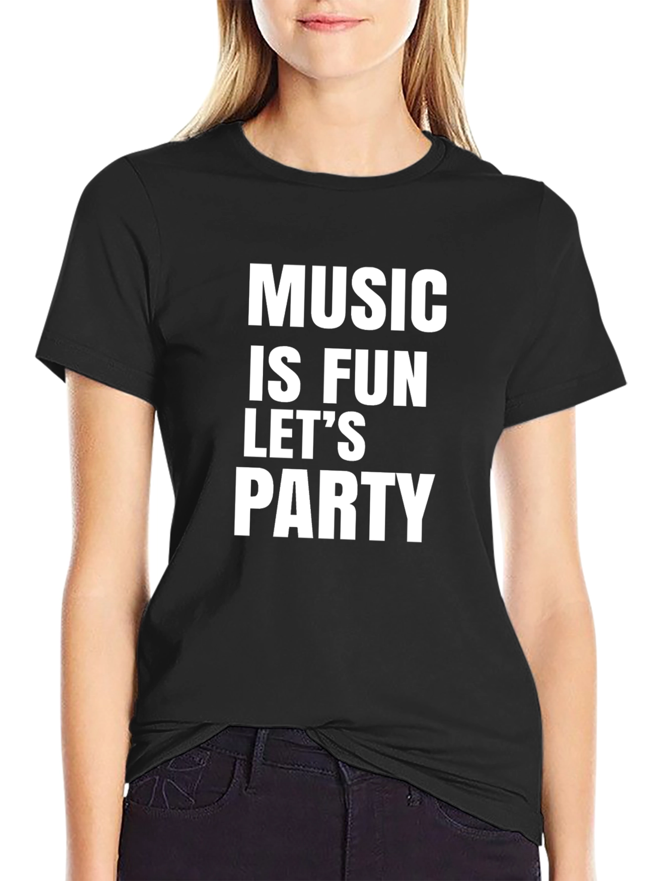 Black Music Is Fun Let's Party T-Shirt view 2