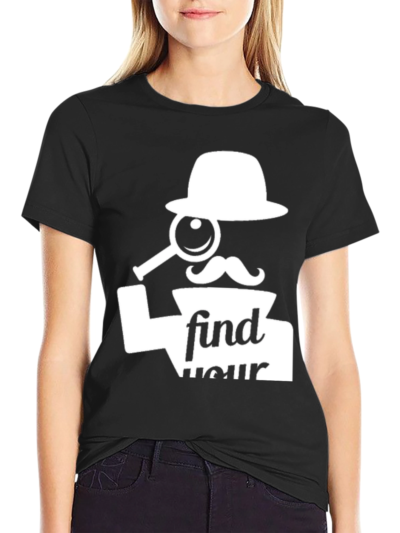 Black Find Your Fun T-Shirt - Detective Graphic Tee view 2