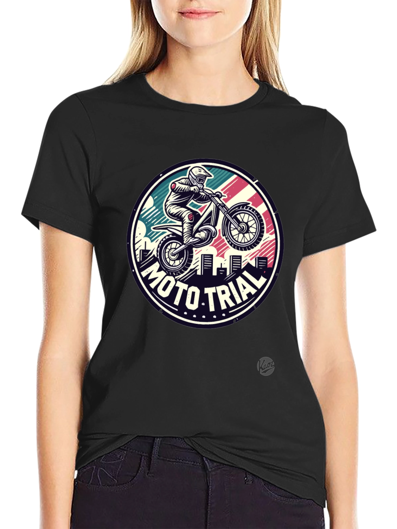 Black Moto Trial Graphic Tee - Ride in Style view 2