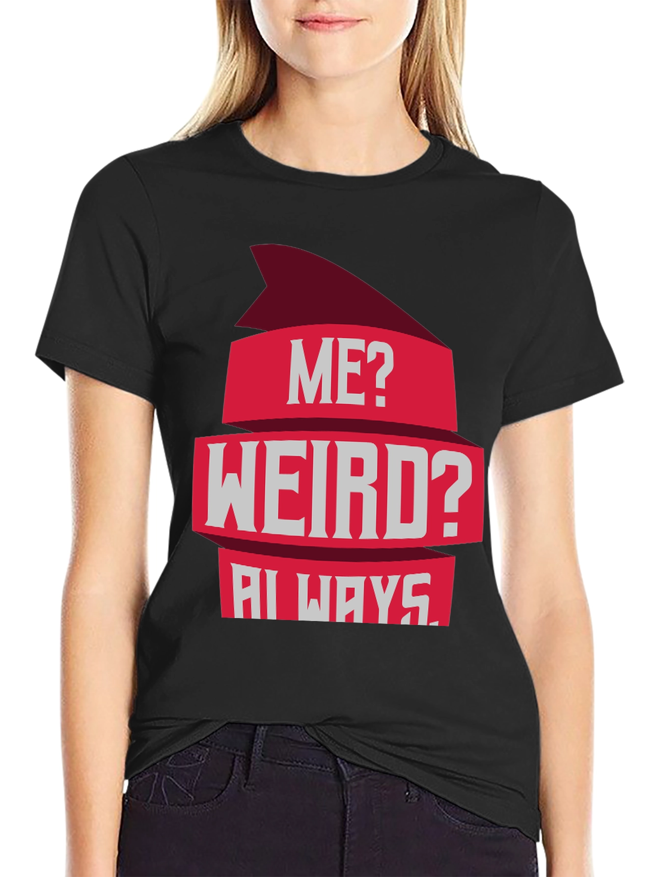 Black Me? Weird? Always! Graphic Tee - Casual Style view 2
