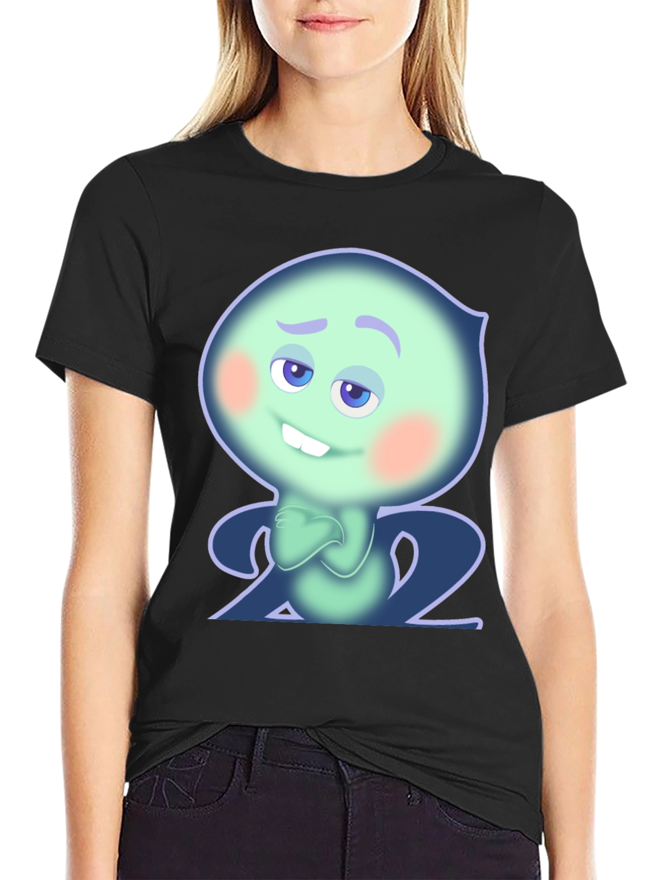 Black Soul 22 Graphic T-Shirt - Black Cotton Tee view 2