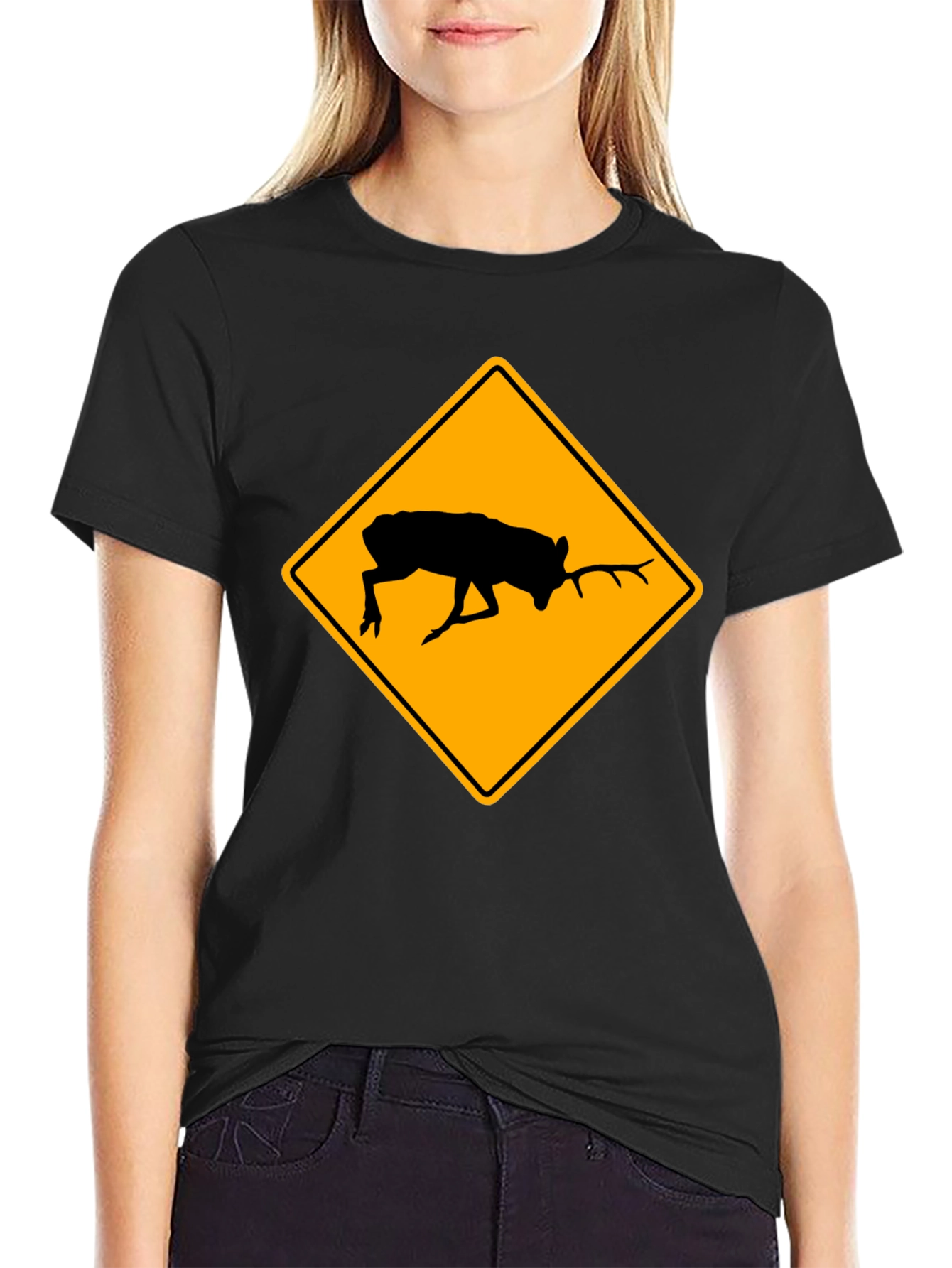 Black Elk Crossing T-Shirt: Caution Wildlife Tee view 2