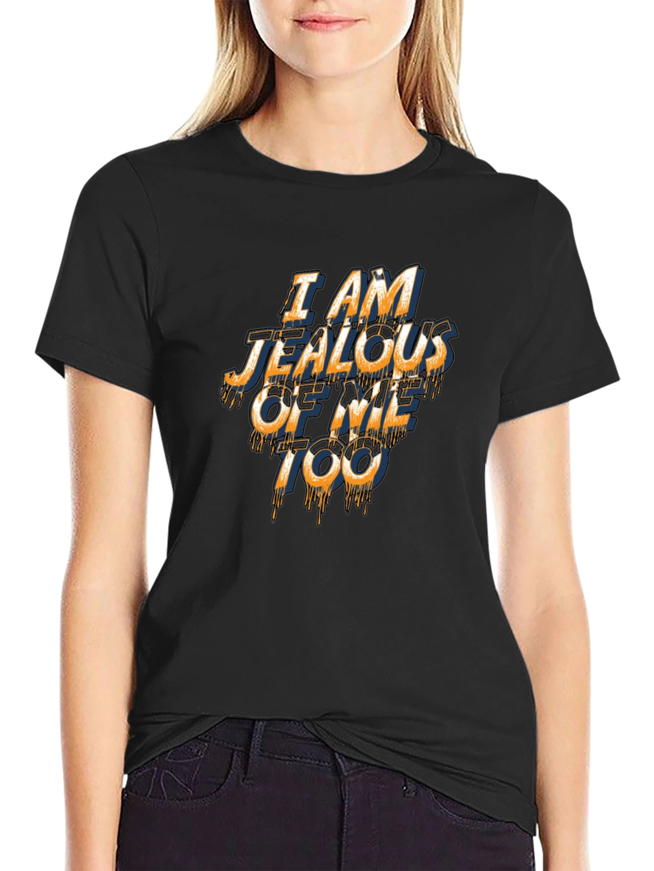 Black I Am Jealous of Me Too Graphic Tee view 2