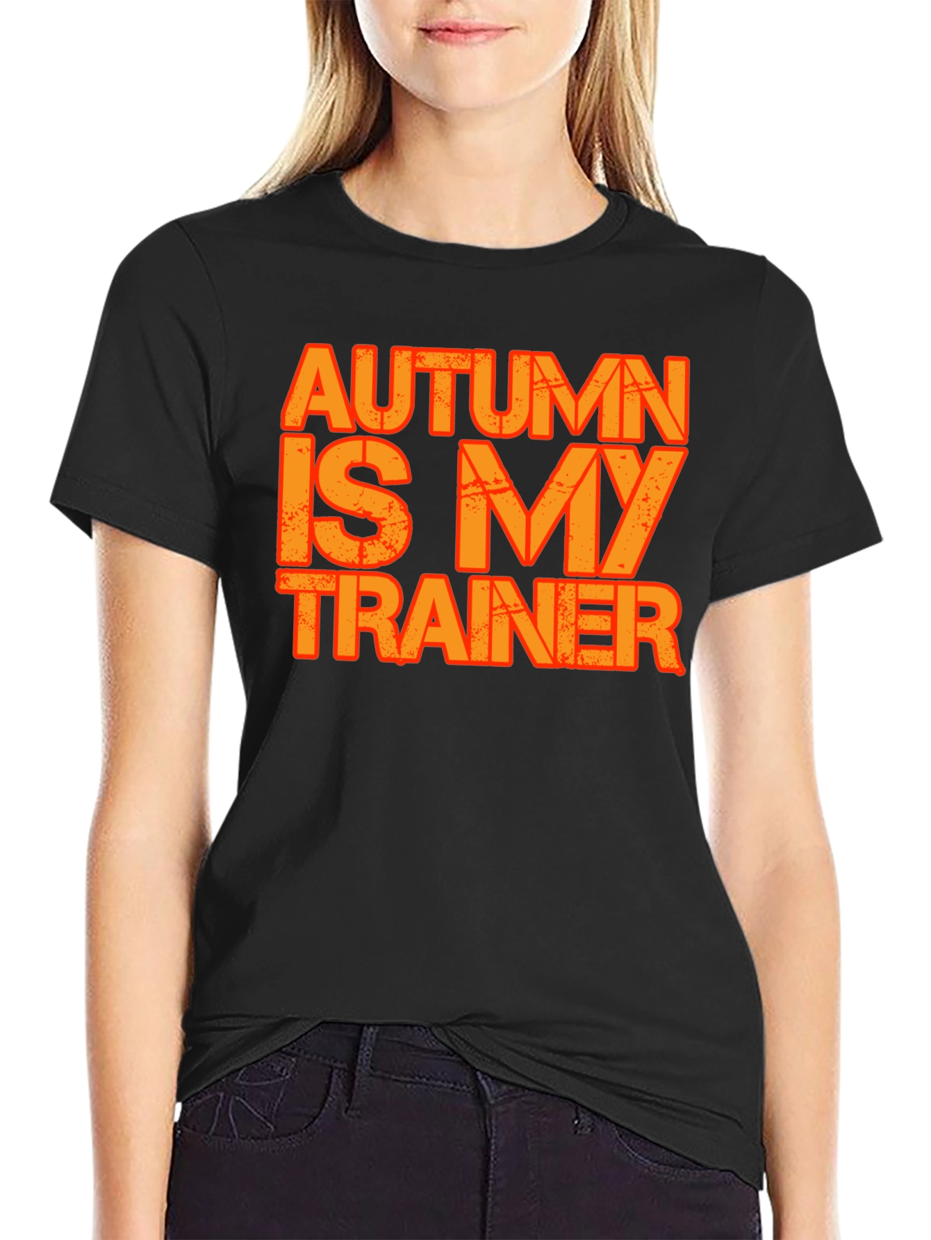 Black Autumn is My Trainer Graphic T-Shirt view 2