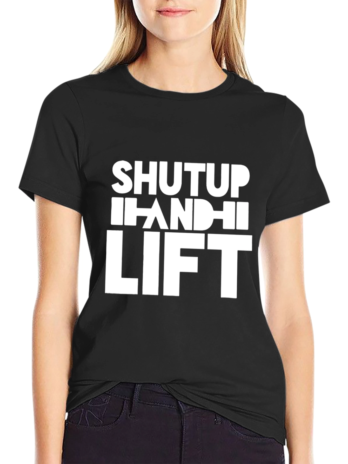 Black Shut Up and Lift - Men's Graphic Tee view 2