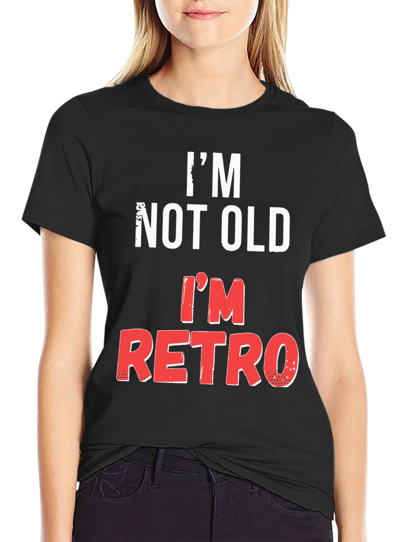 Black I'm Not Old, I'm Retro T-Shirt view 2