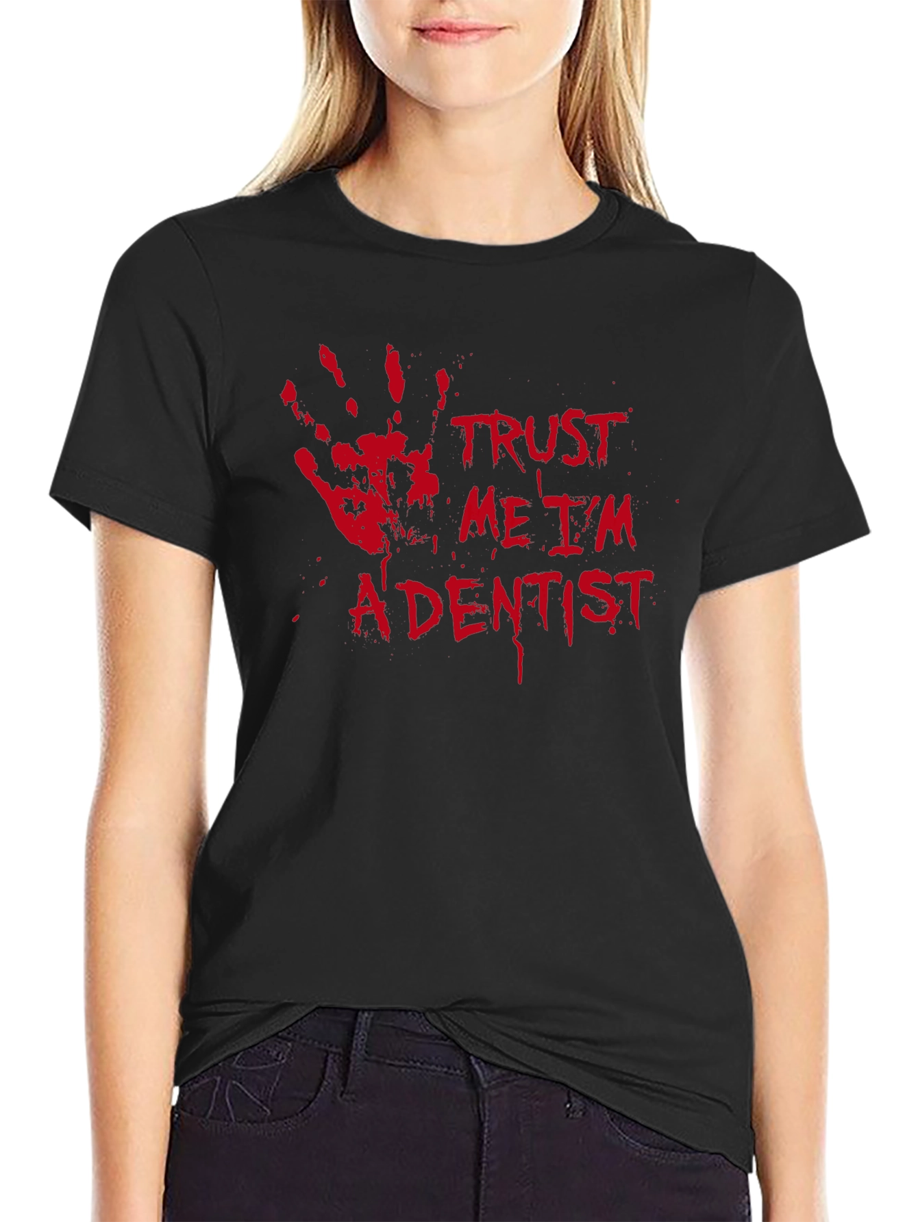 Black Trust Me I'm A Dentist Graphic T-Shirt view 2