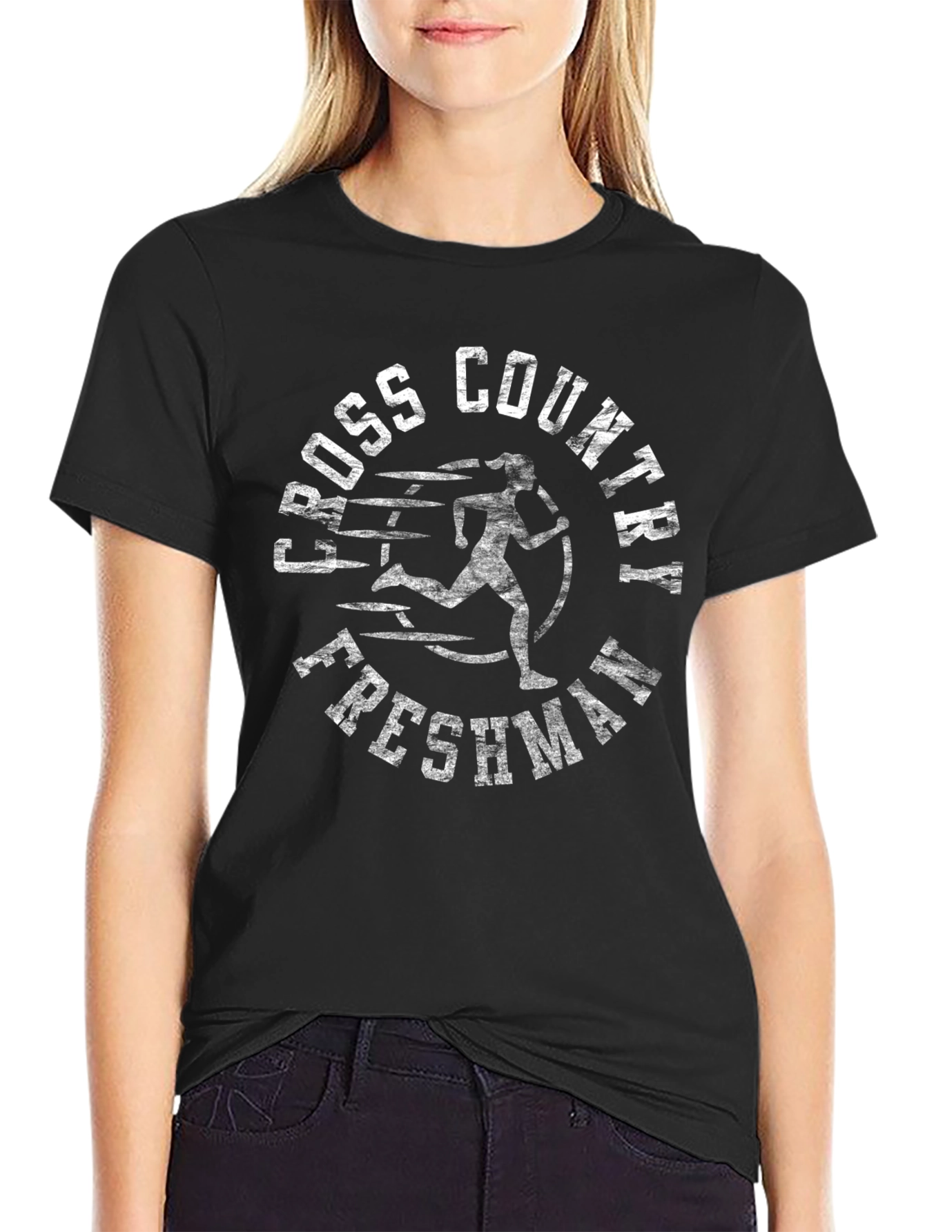 Black Cross Country Freshman Graphic T-Shirt view 2