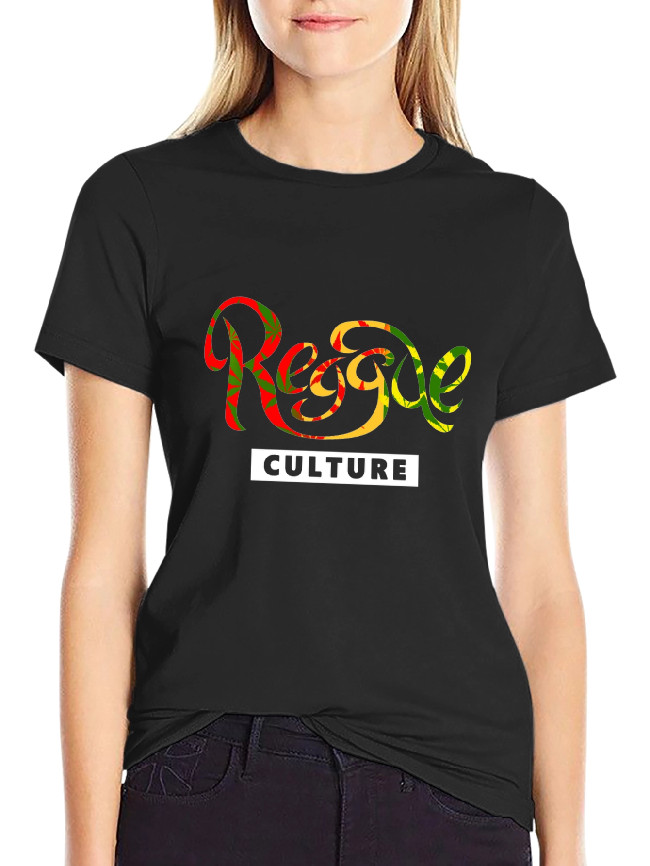 Black Reggae Culture Black T-Shirt - Stylish Graphic Tee view 2
