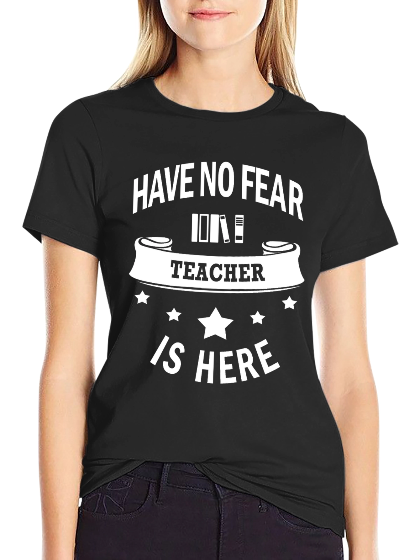 Black Have No Fear, Teacher Is Here - Graphic Tee view 2