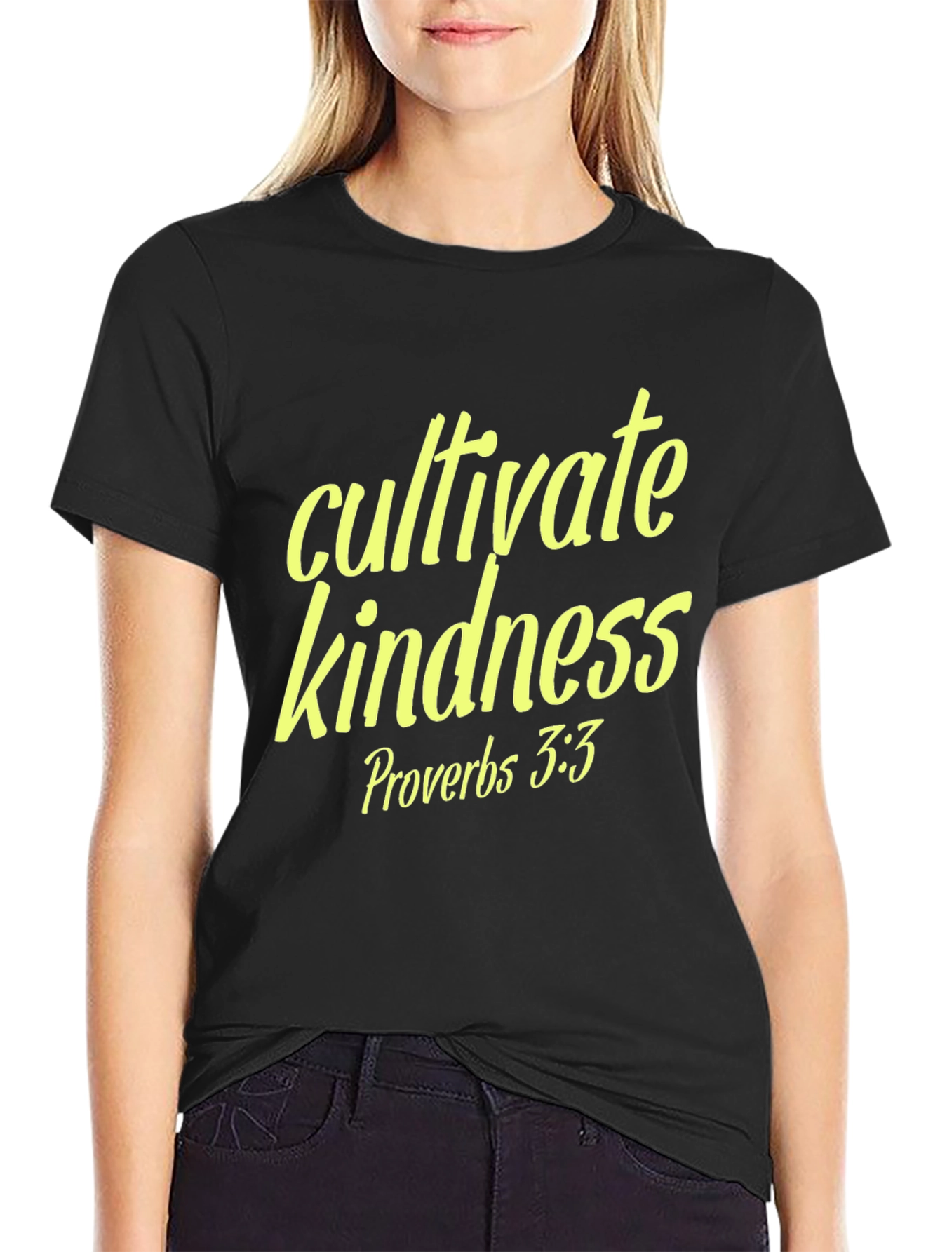 Black Cultivate Kindness Black T-Shirt view 2
