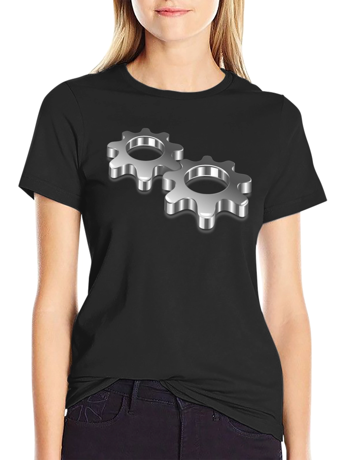 Black Gear Up Black T-Shirt view 2
