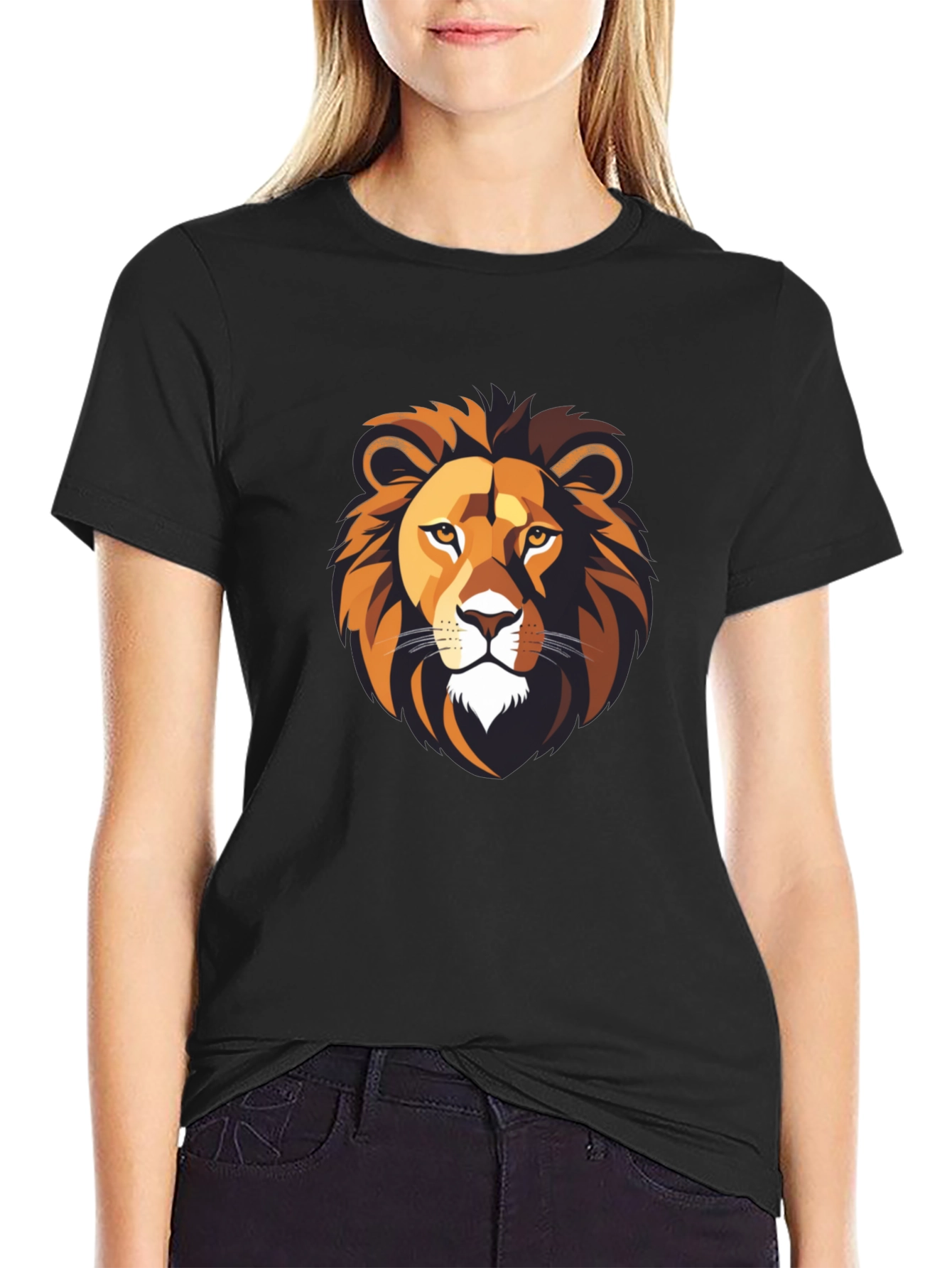 Black Lion Graphic Black T-Shirt - Bold Style view 2