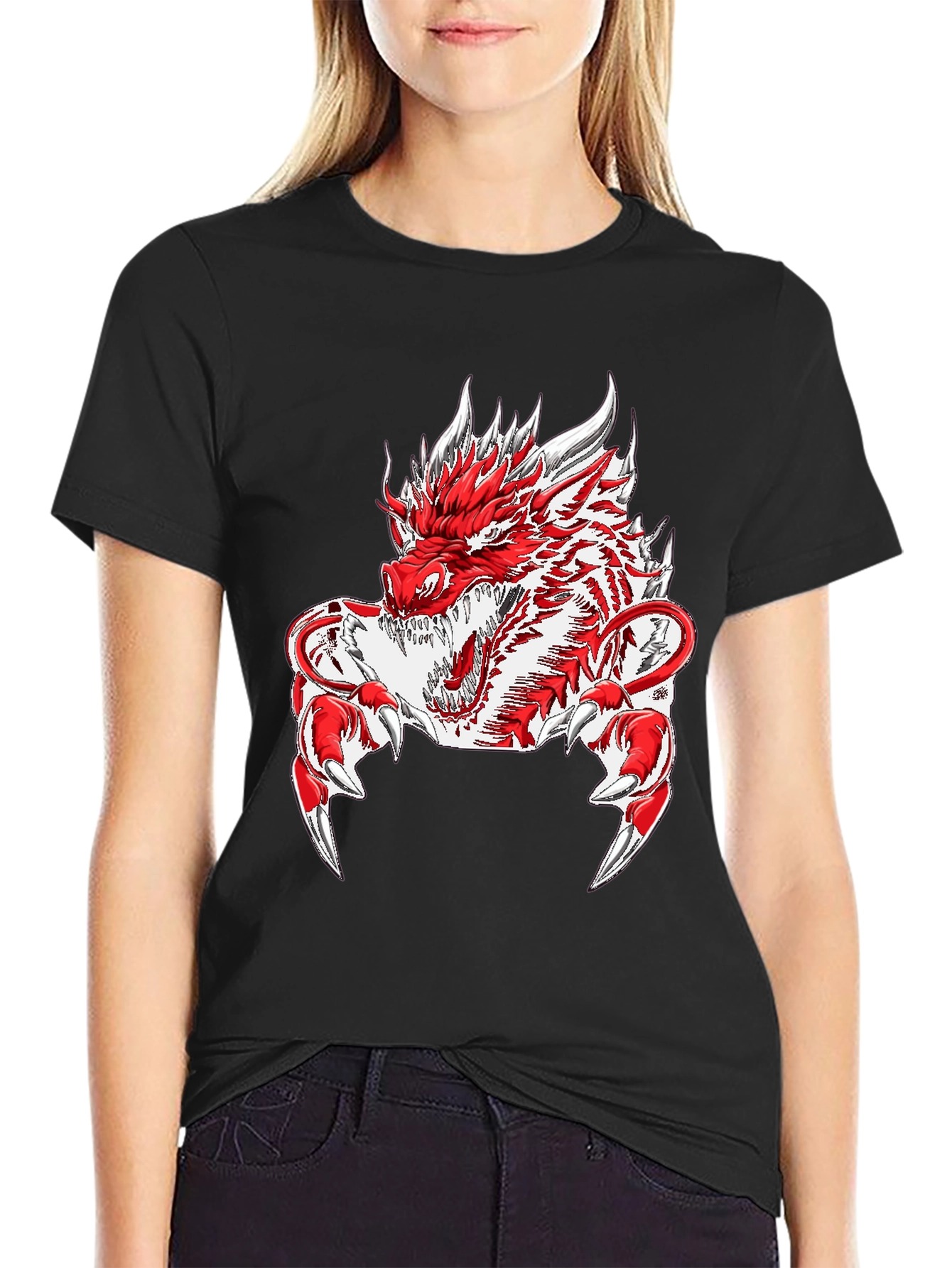 Black Dragon Graphic Tee - Men's Black T-Shirt view 2