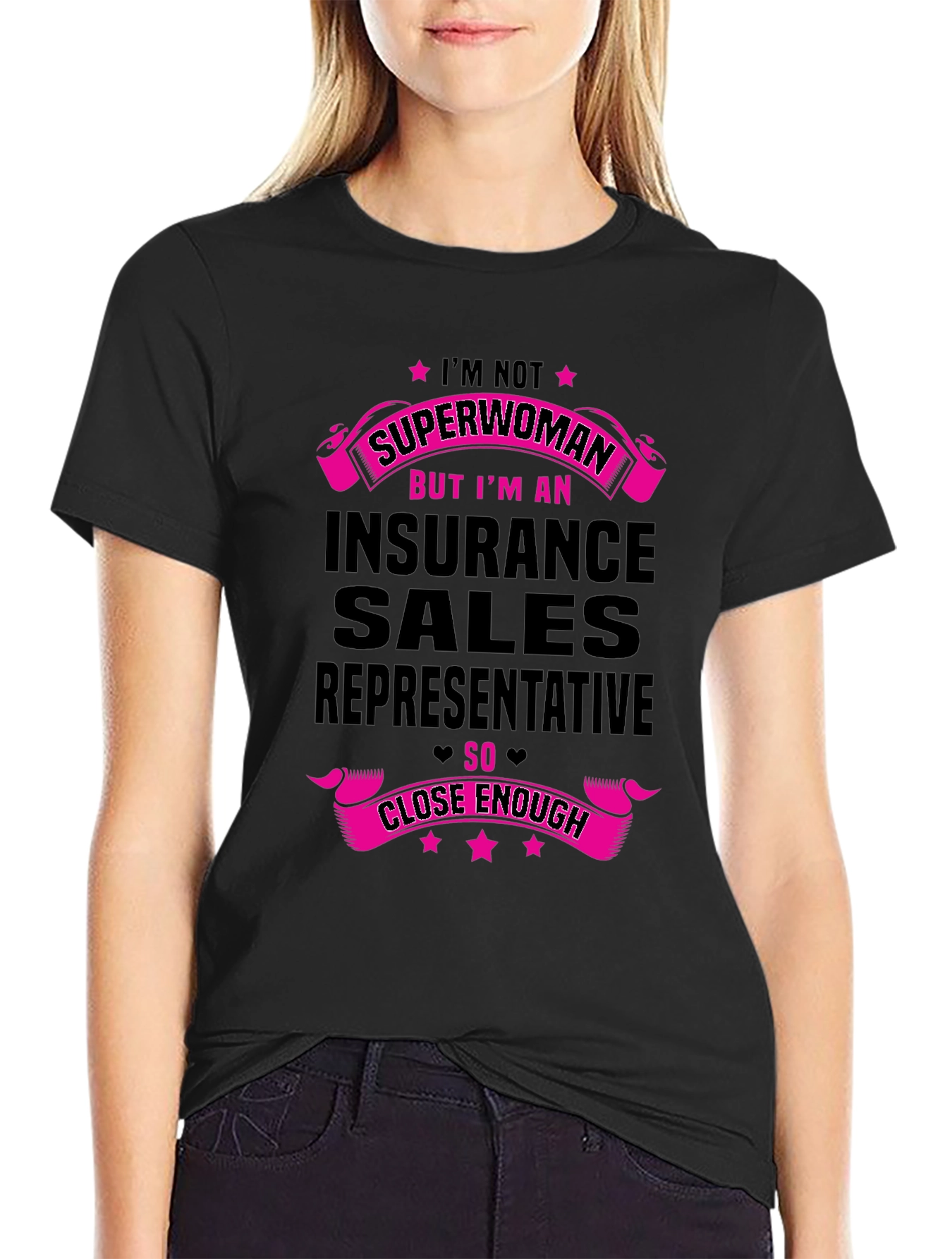 Black Insurance Sales Representative Funny T-Shirt view 2