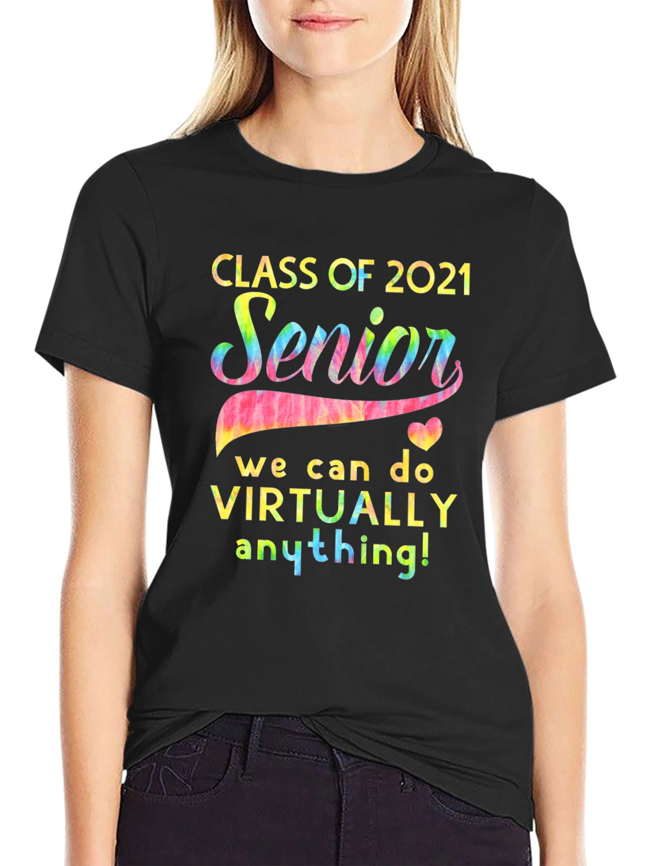 Black Class of 2021 Senior T-Shirt view 2