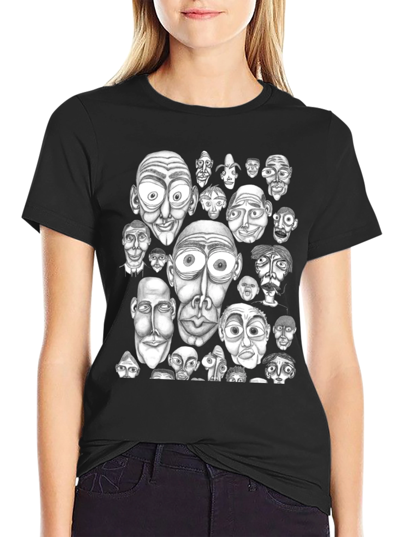 Black Faces Galore Graphic Tee view 2
