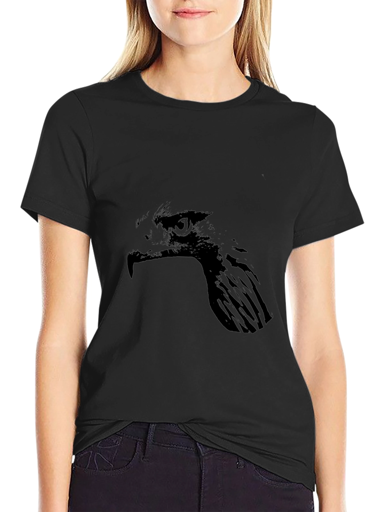 Black Men's Black Eagle Graphic T-Shirt view 2