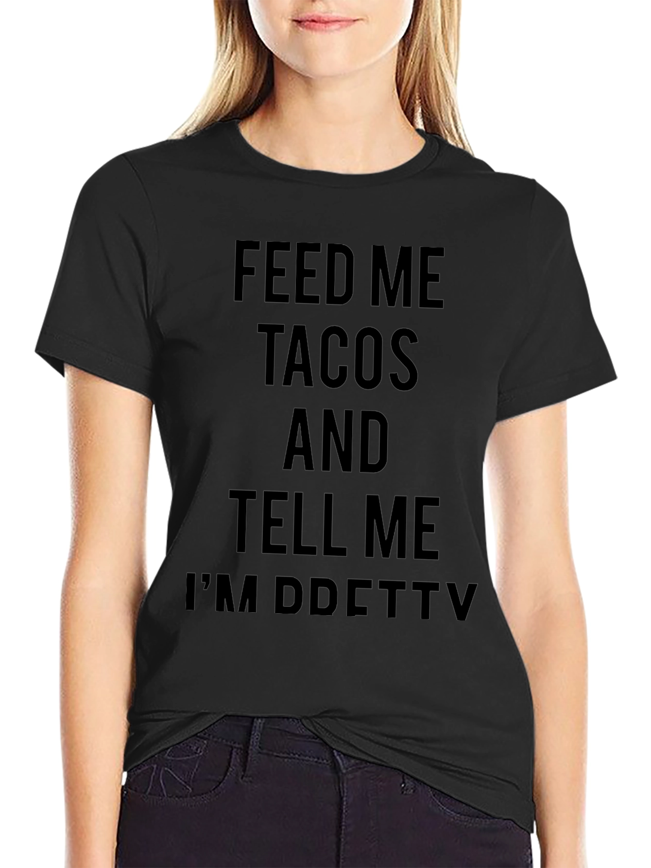 Black Feed Me Tacos Graphic Tee view 2