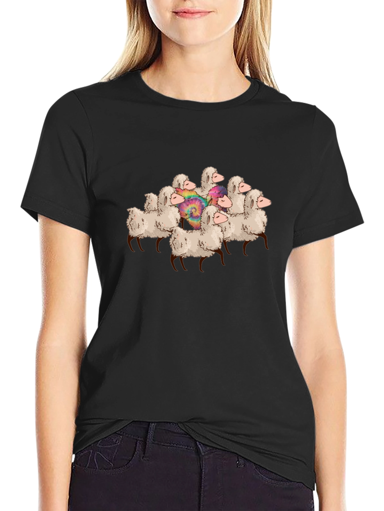 Black Sheep Herd Graphic T-Shirt - Unique Design view 2