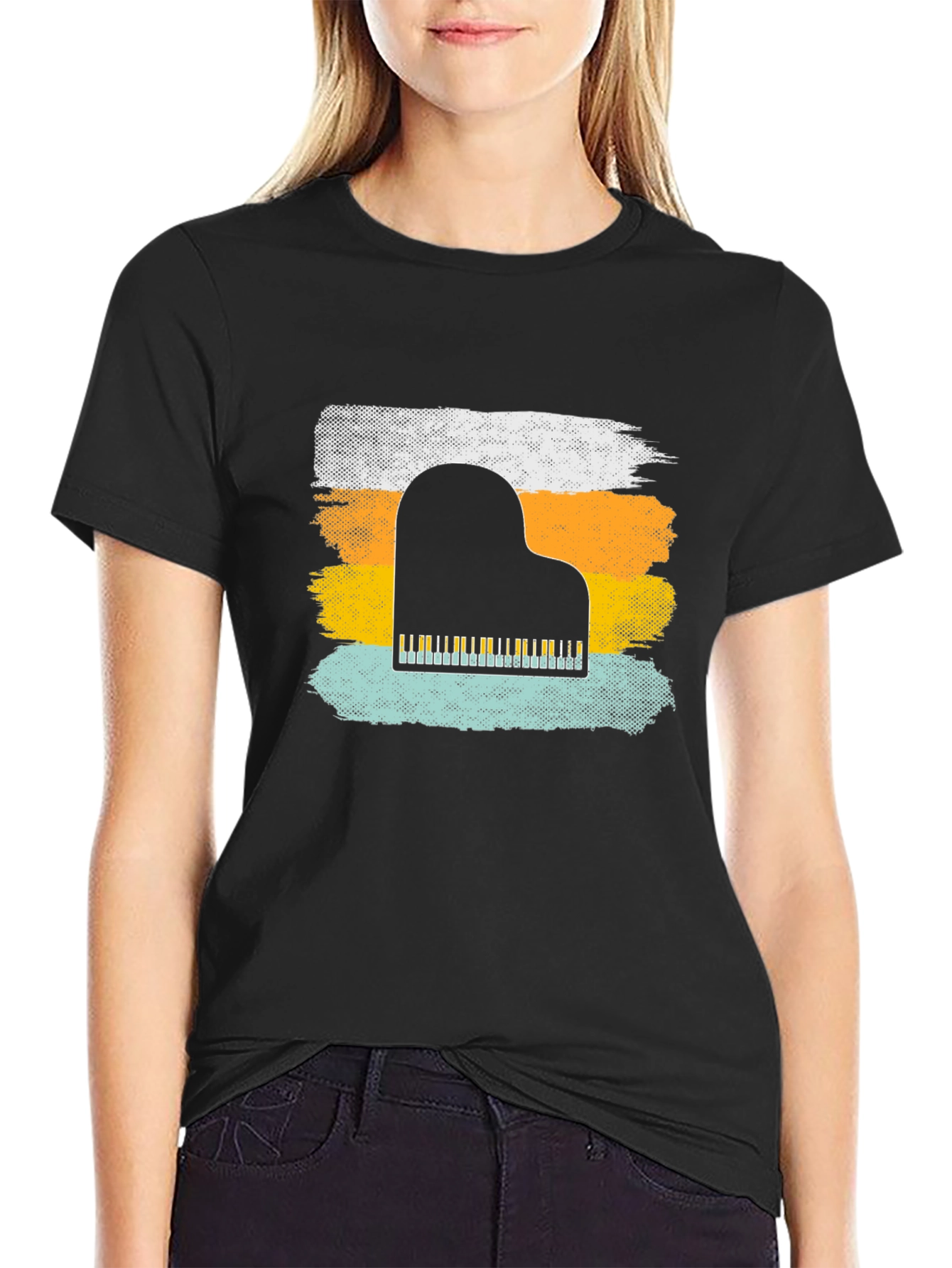 Retro Piano T-Shirt - Music Lover Tee - 2