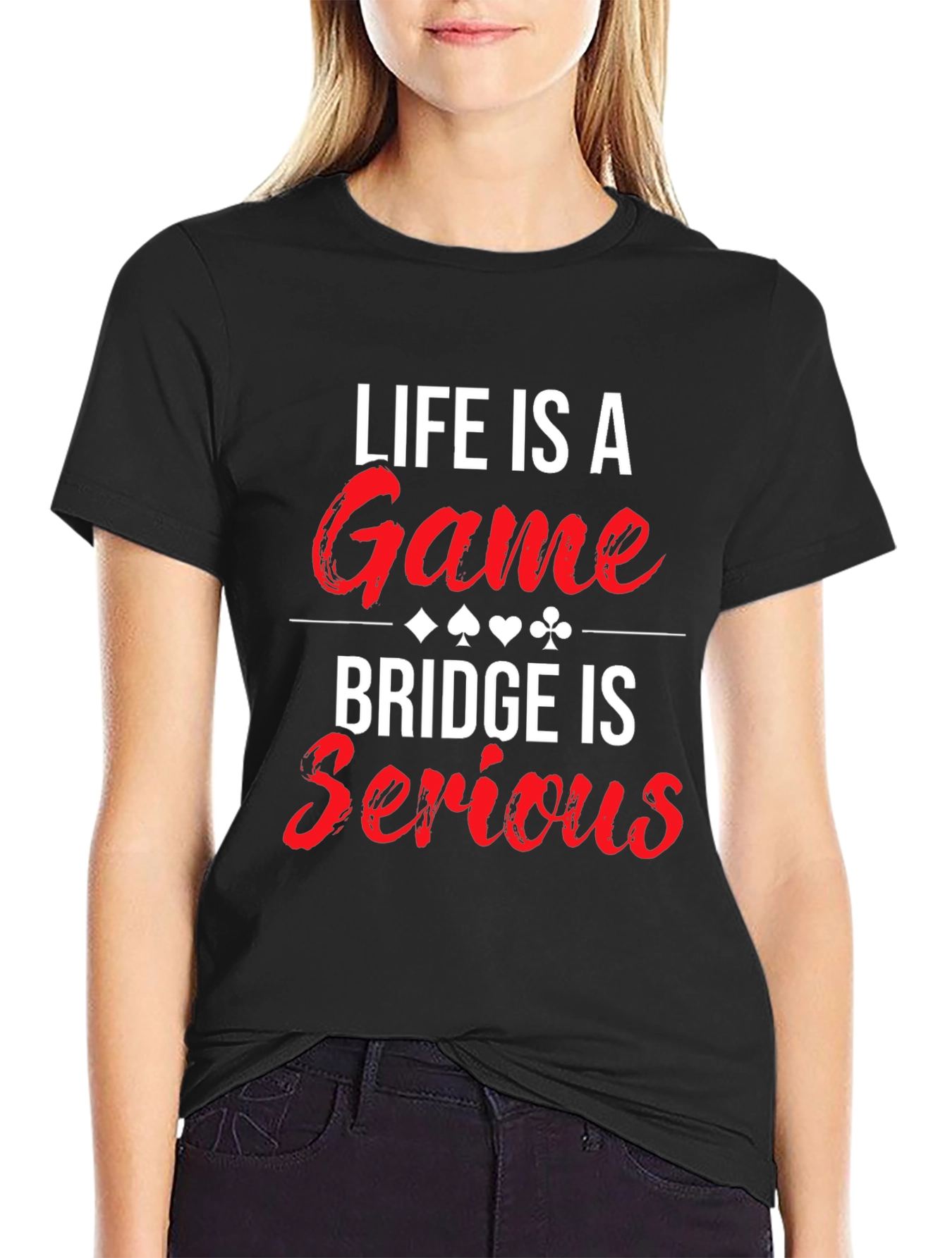 Black Life is a Game Bridge is Serious T-Shirt view 2