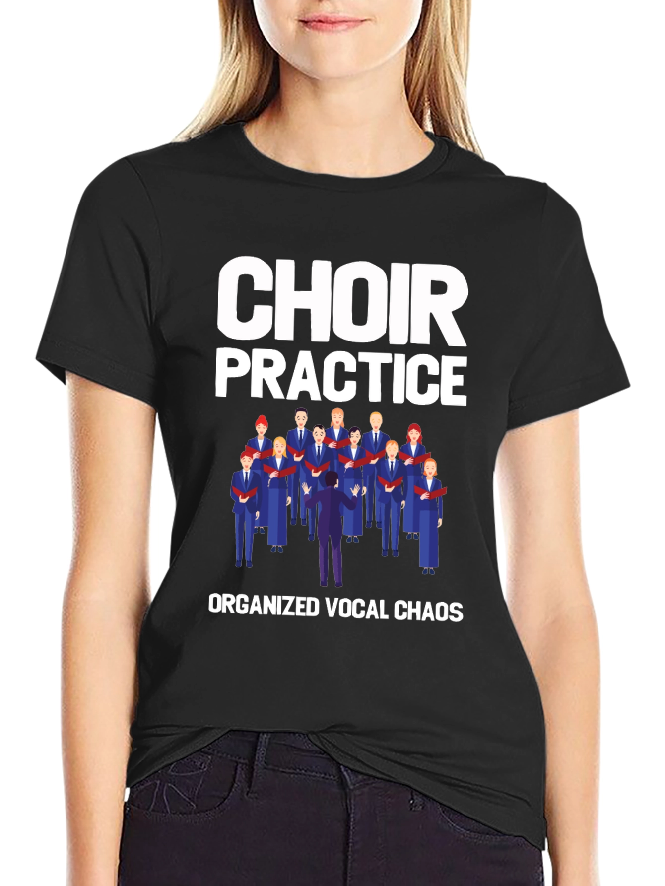 Black Choir Practice Graphic T-Shirt view 2