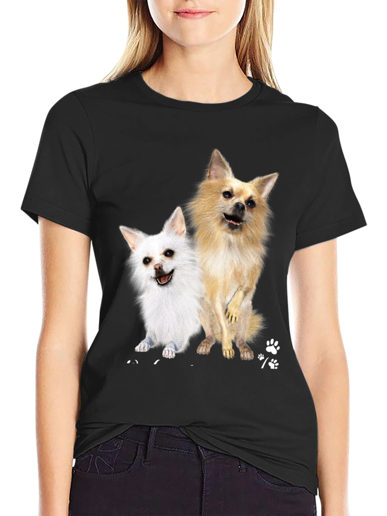 Black Dog Lover T-Shirt: Cute Chihuahua Design view 2