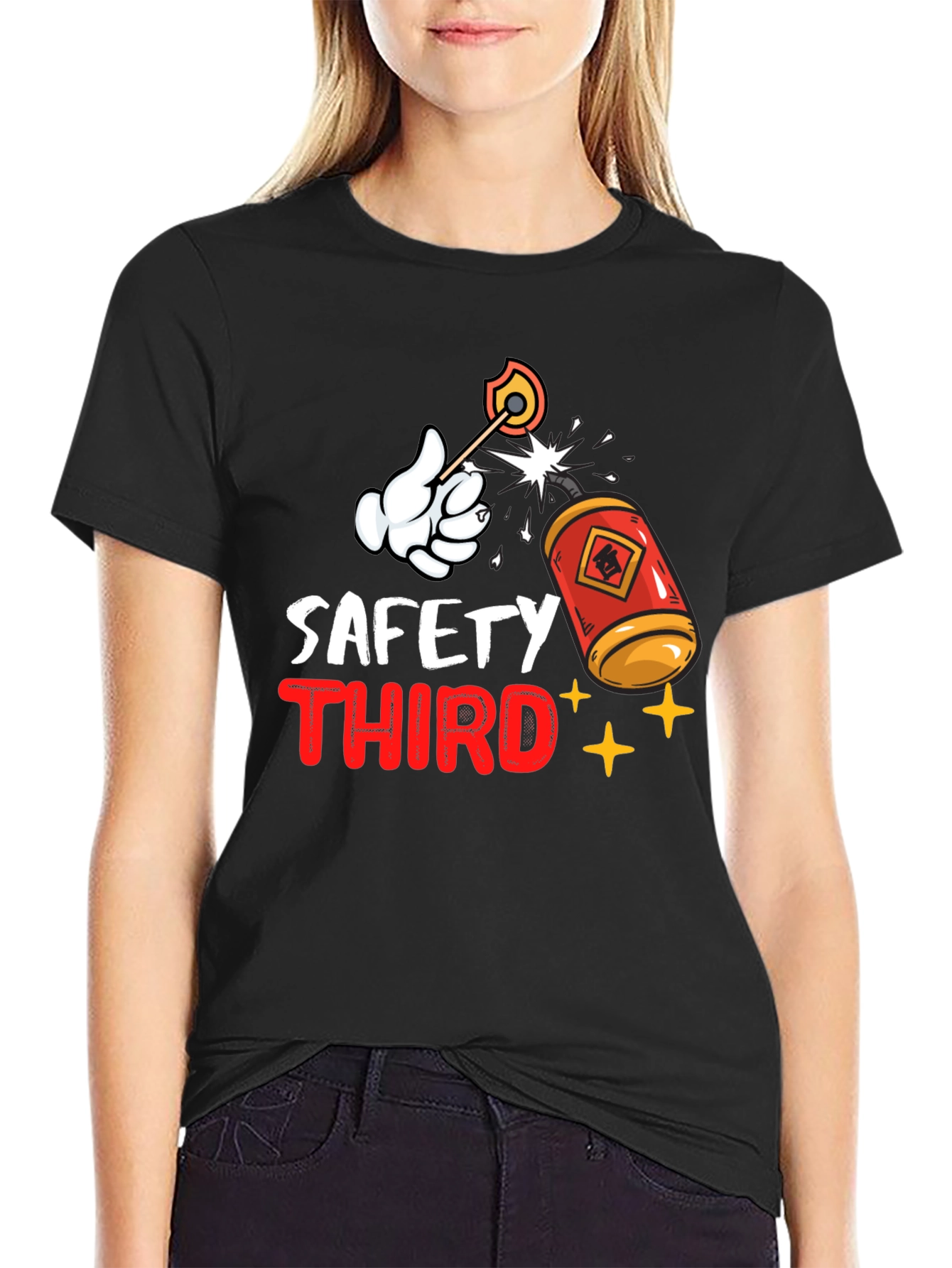 Black Safety Third Graphic T-Shirt view 2