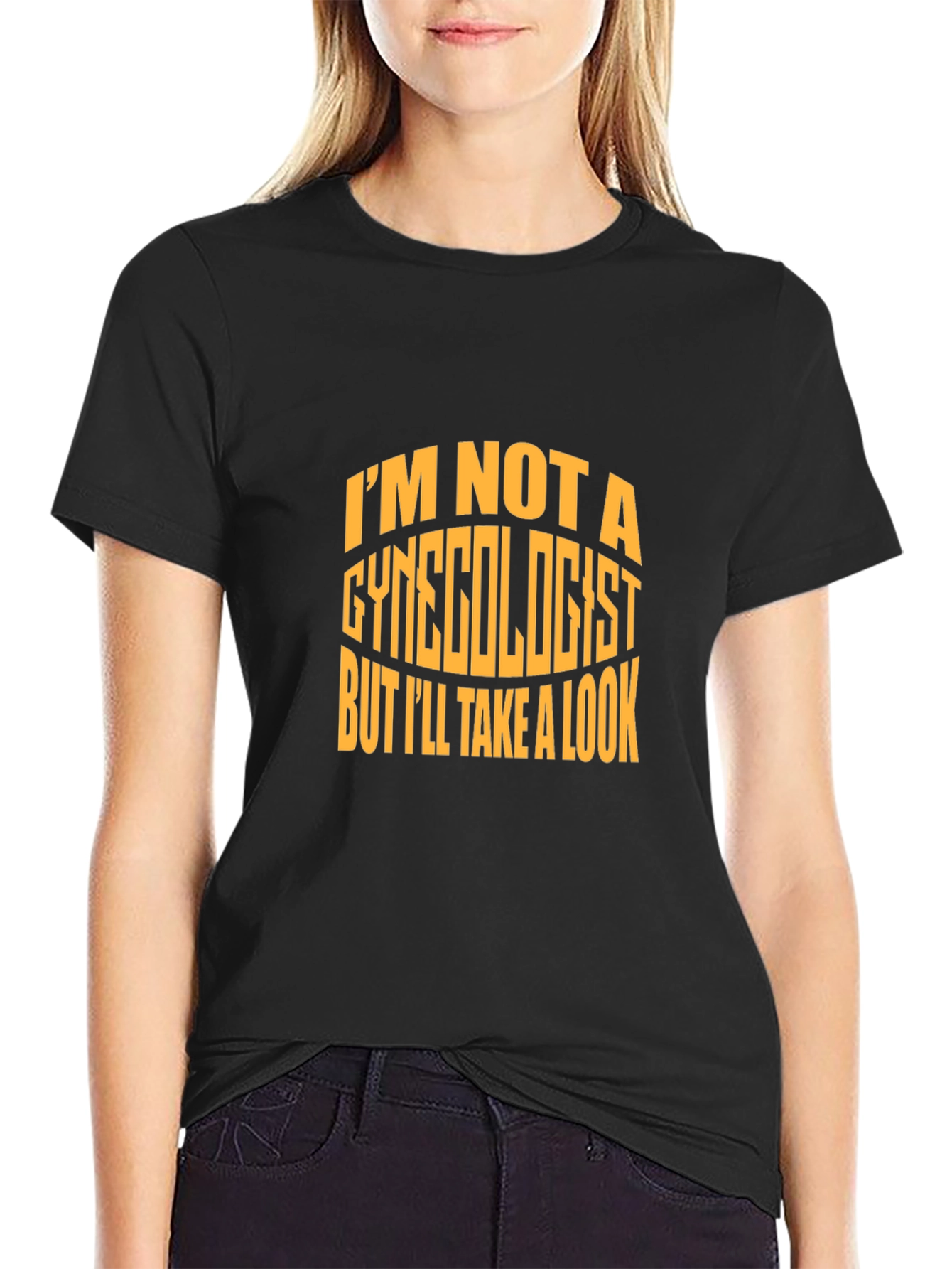 Black I'm Not a Gynecologist T-Shirt view 2