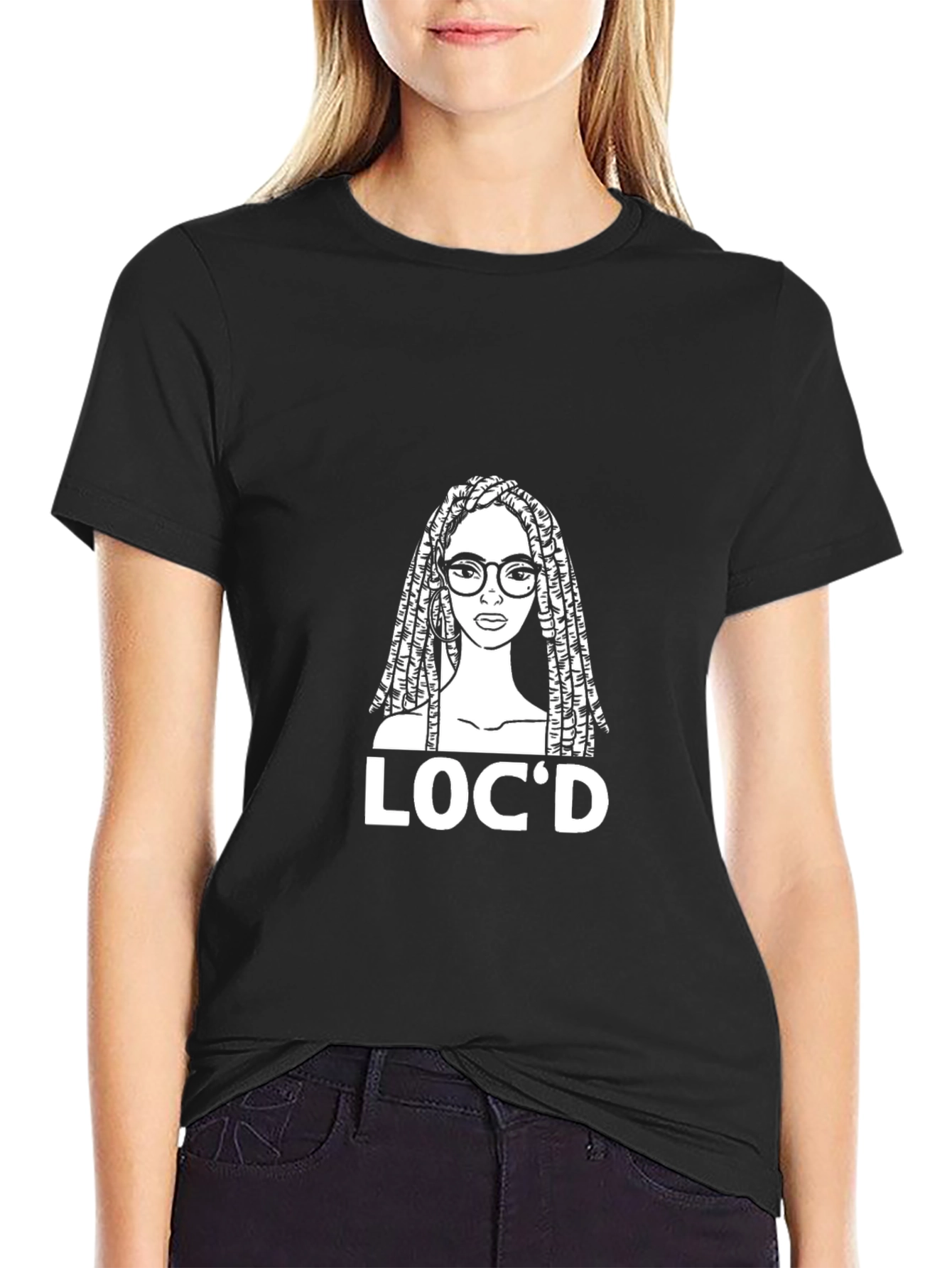 Black Loc'd T-Shirt - Black Graphic Tee view 2
