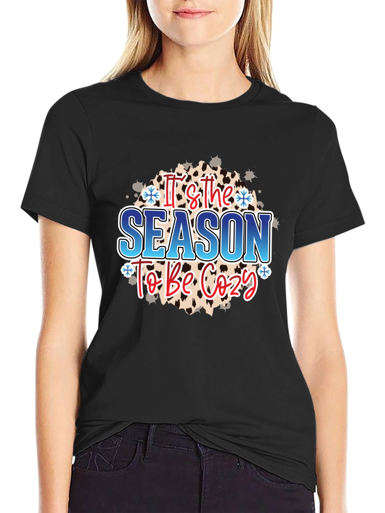 Black It's the Season to Be Cozy T-Shirt view 2