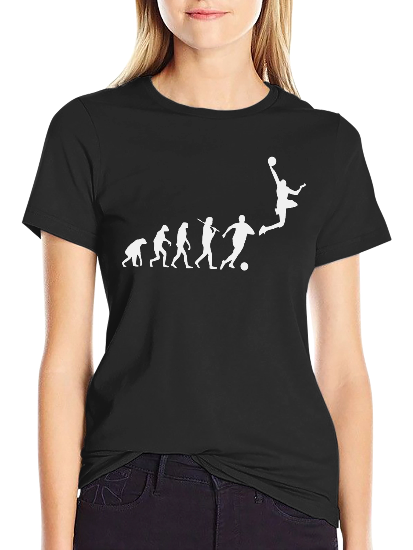 Black Evolution of Sports T-Shirt - Funny Athlete Tee view 2