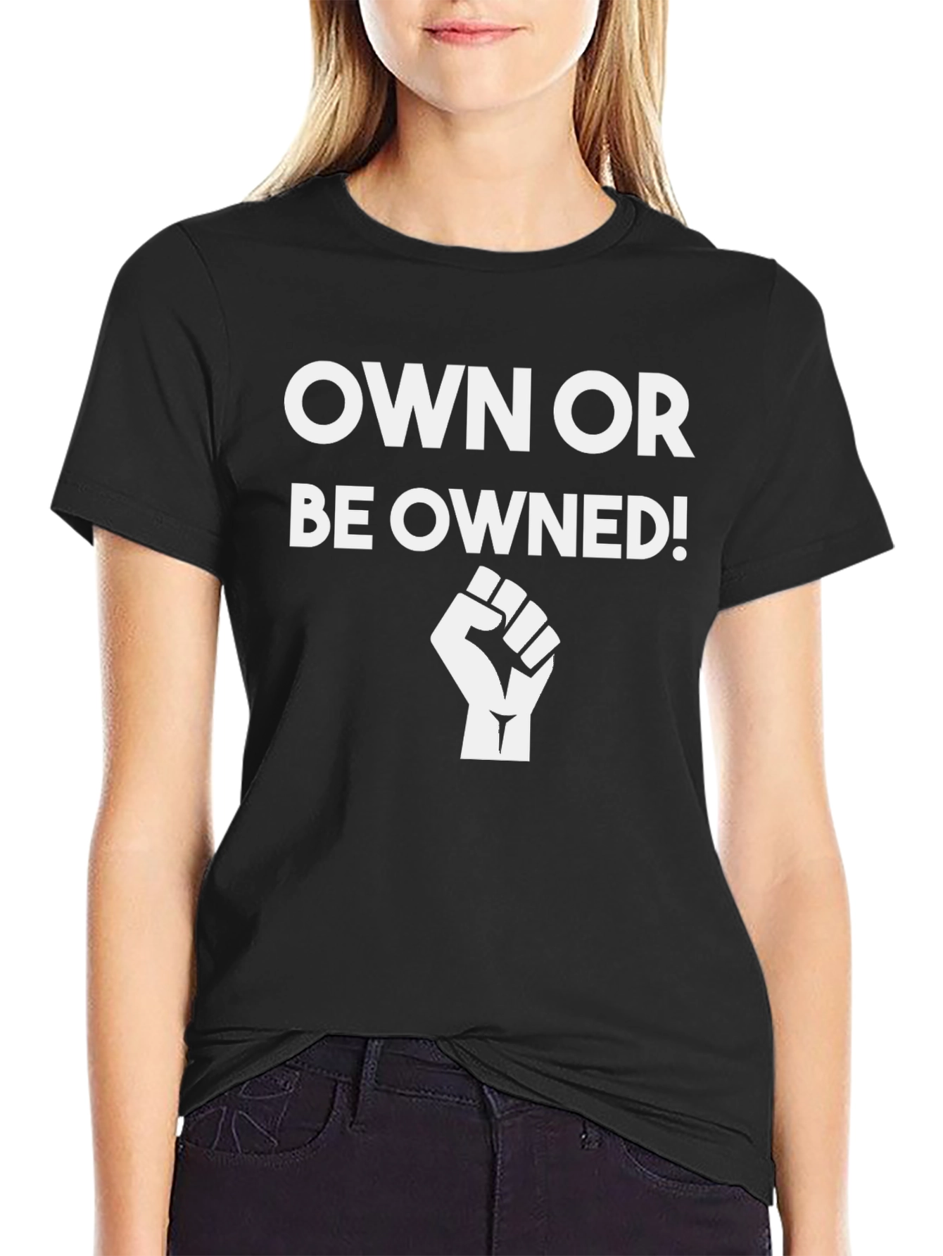 Black Own or Be Owned T-Shirt - Bold Graphic Tee view 2