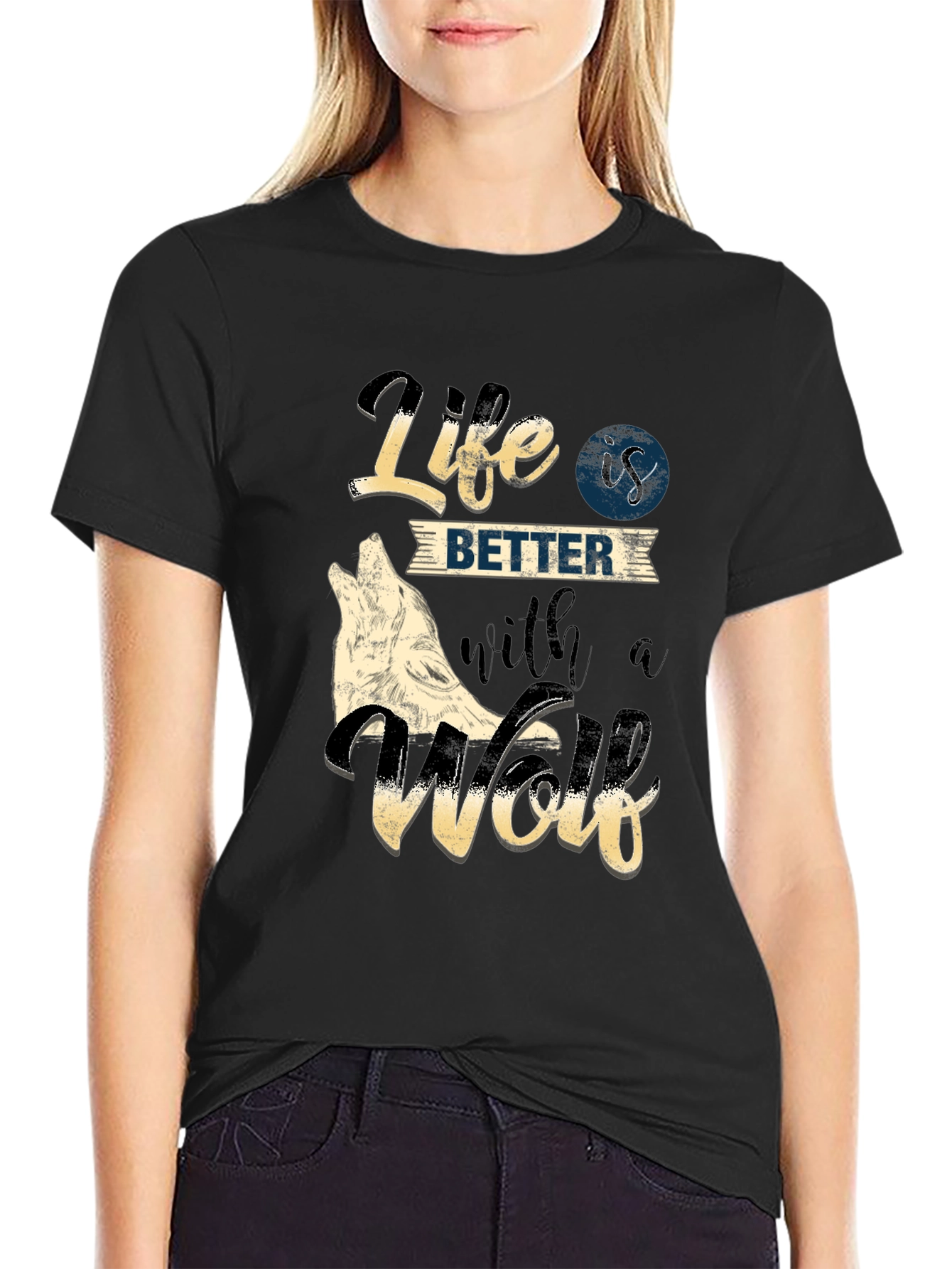 Life is Better with a Wolf T-Shirt - 2