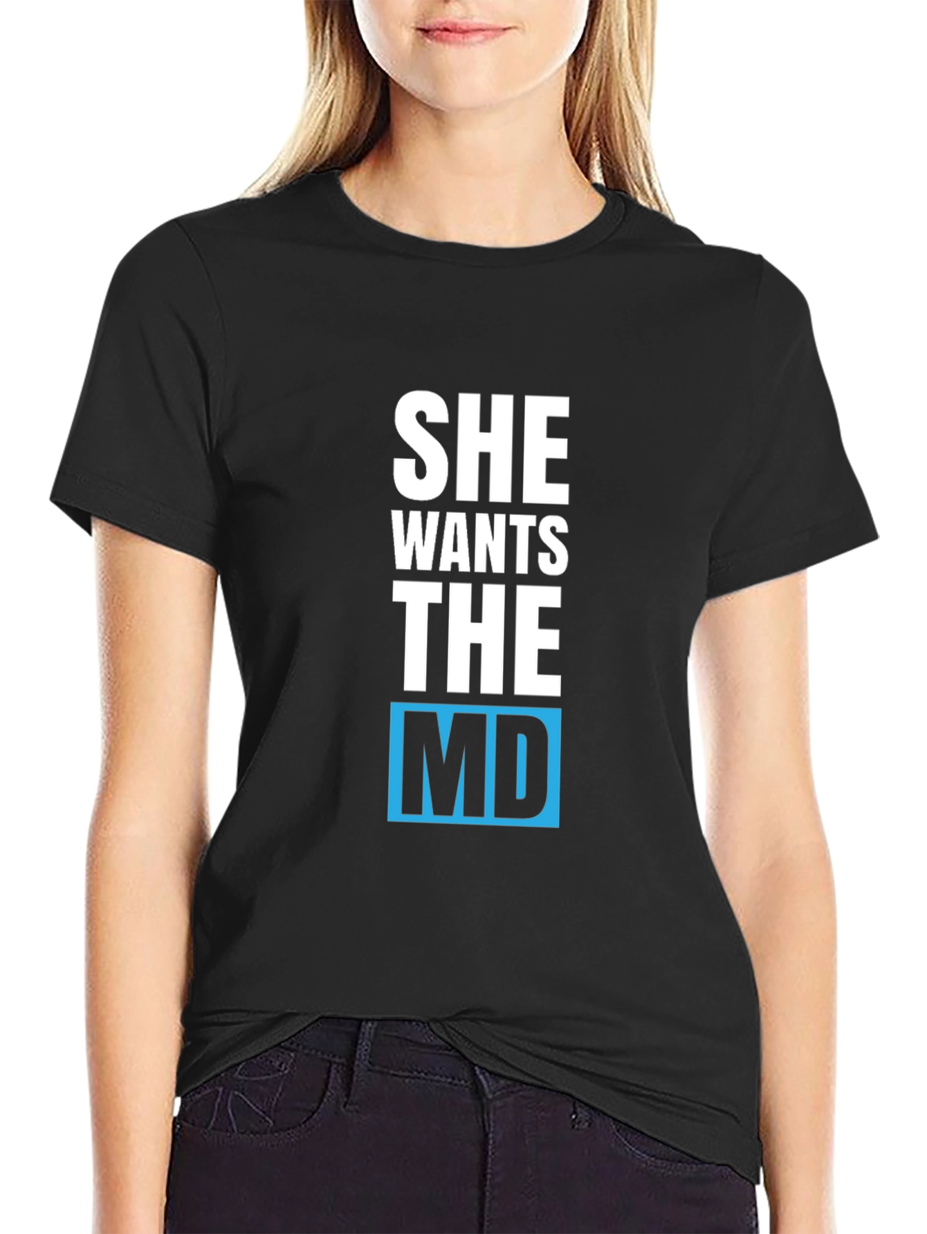 Black She Wants The MD T-Shirt view 2