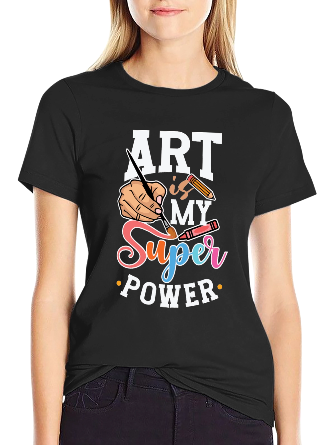 Black Art is My Super Power Graphic Tee - Artist T-Shirt view 2