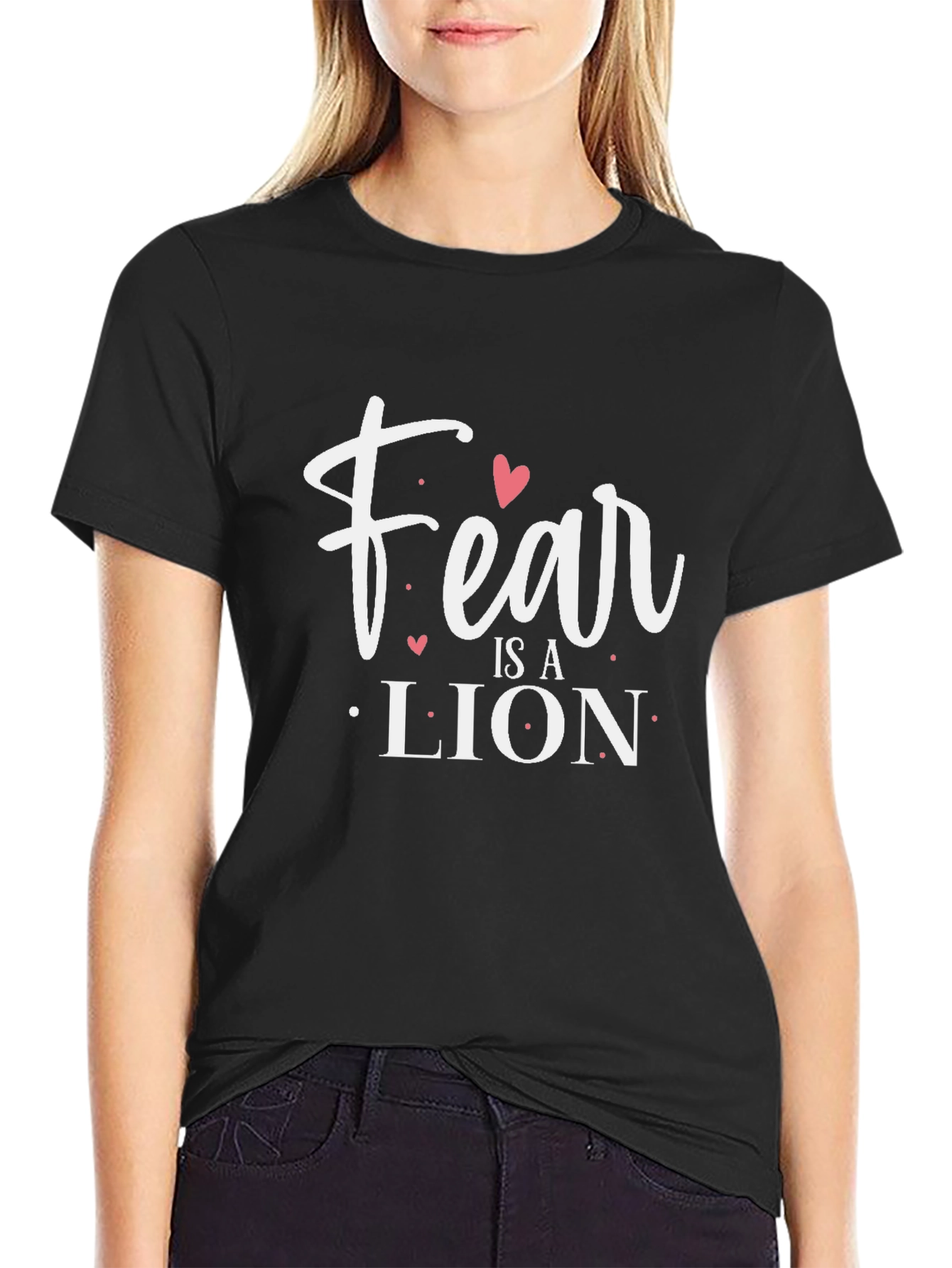 Black Fear is a Lion Graphic Tee view 2