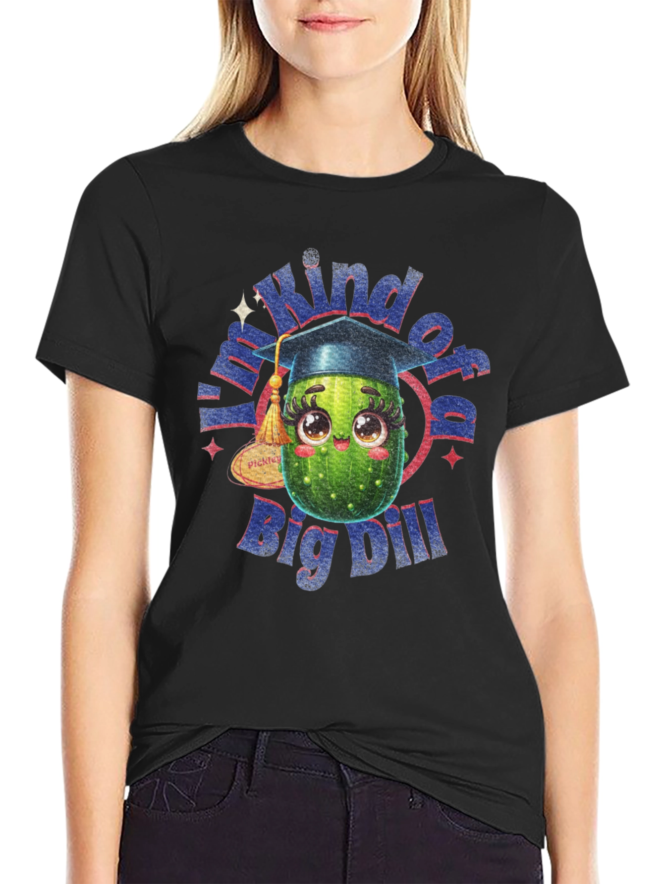 Black Kind of a Big Dill T-Shirt - Graduation Gift view 2