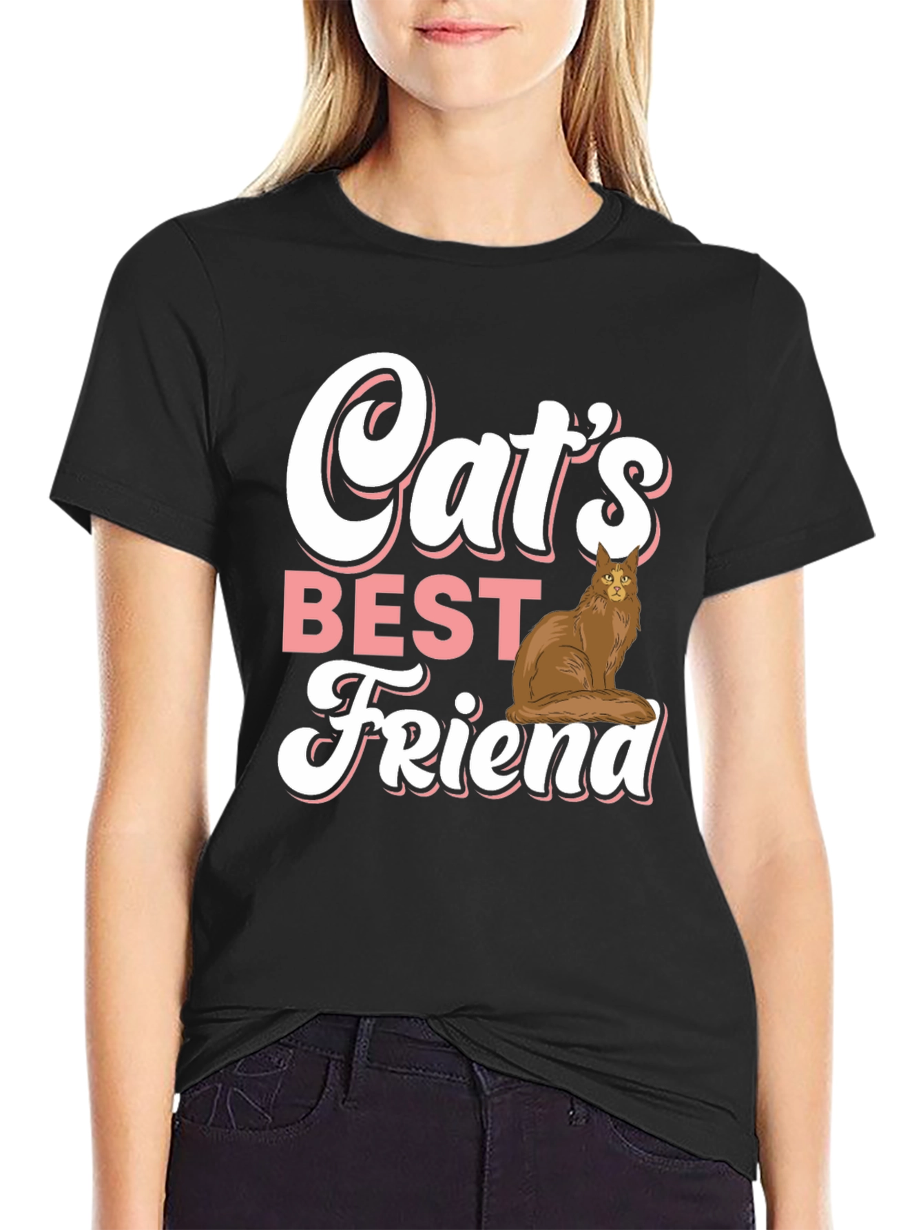 Black Cat's Best Friend Graphic Tee - Soft Cotton Comfort view 2