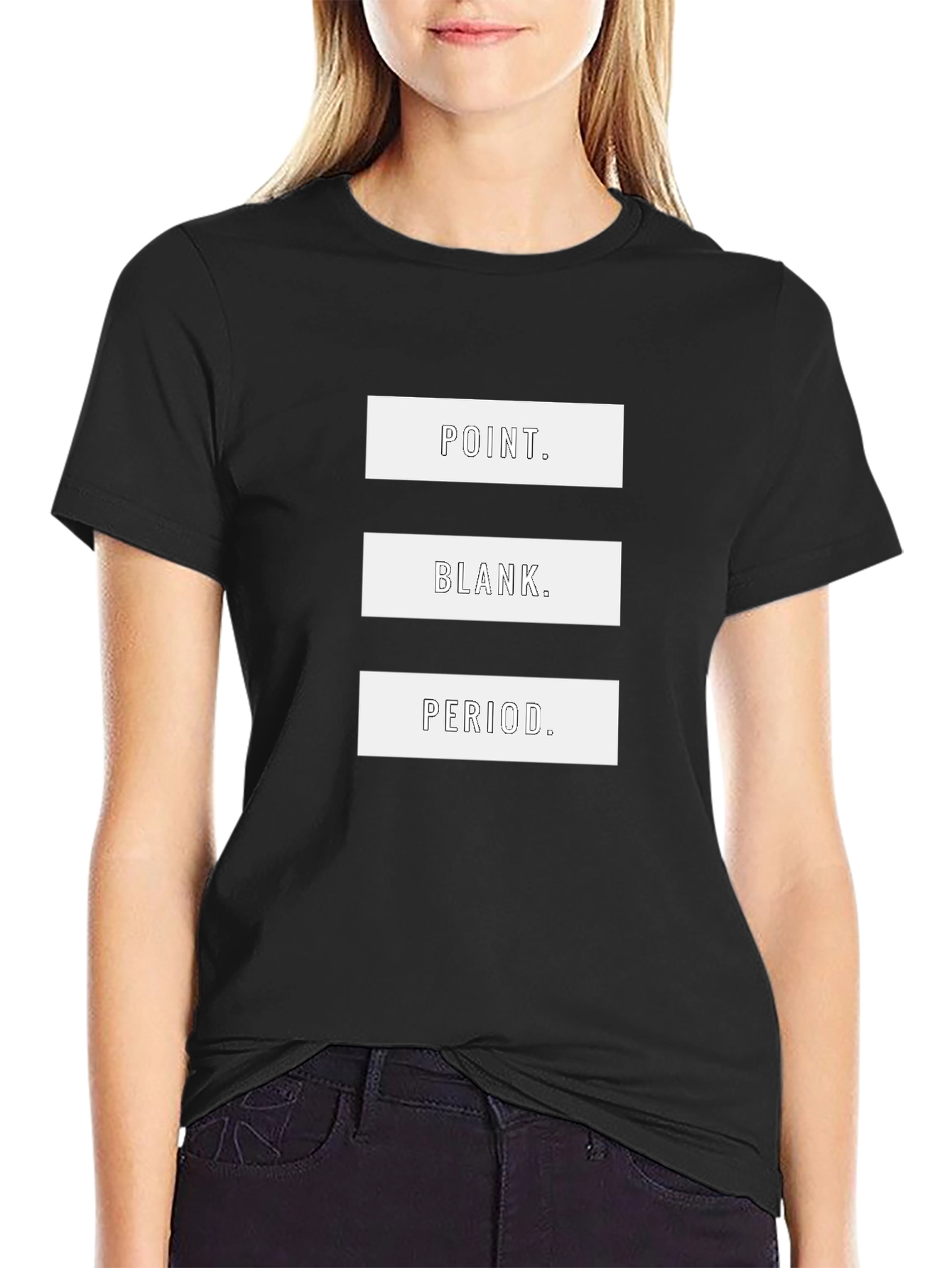 Black Point. Blank. Period. Graphic T-Shirt - Casual Style view 2